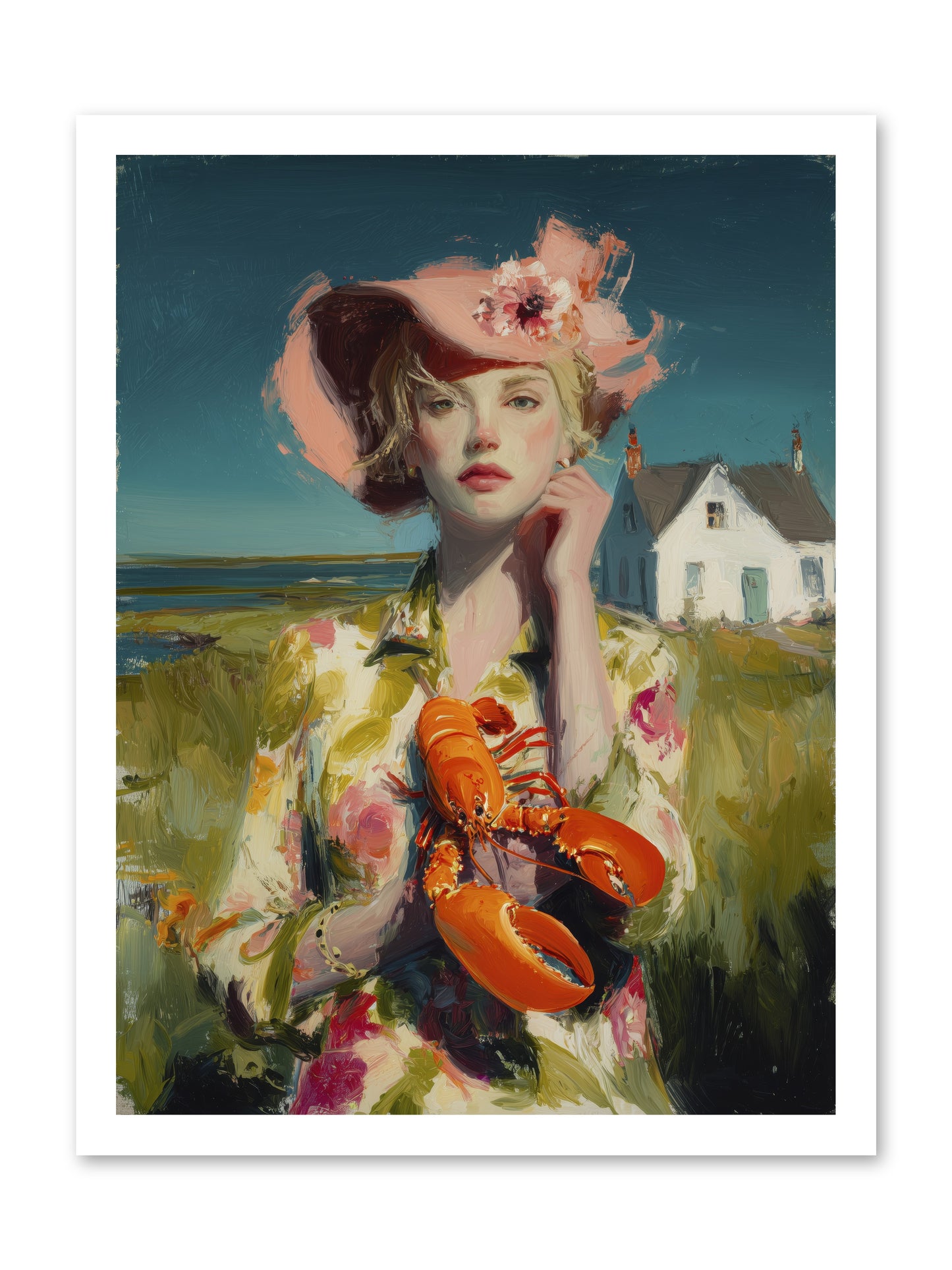 Her Coastal Heart -- Loose Canvas Print 18x24