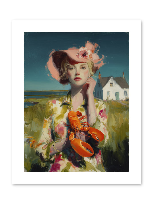 Her Coastal Heart -- Paper Print 9x12
