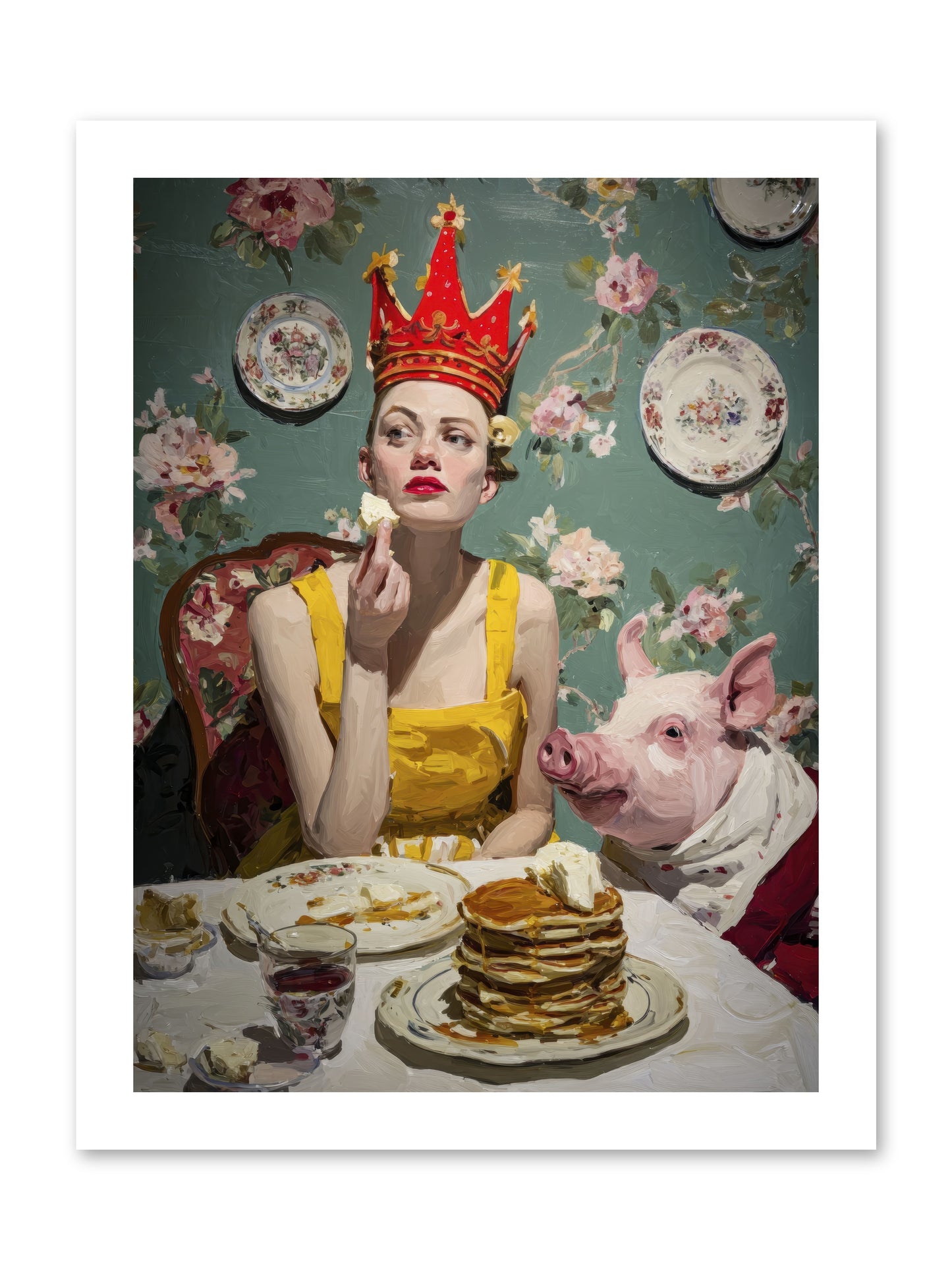 Her Flapjack Majesty's Court -- Paper Print 12x16