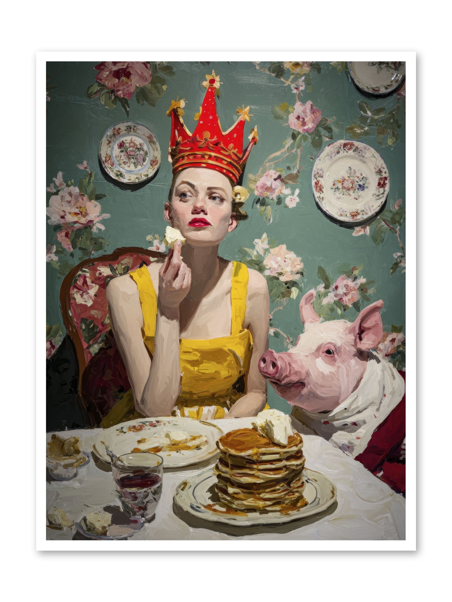 Her Flapjack Majesty's Court -- Loose Canvas Print 36x48