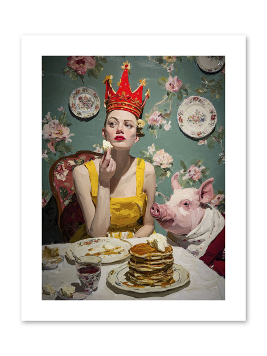 Her Flapjack Majesty's Court -- Paper Print 9x12