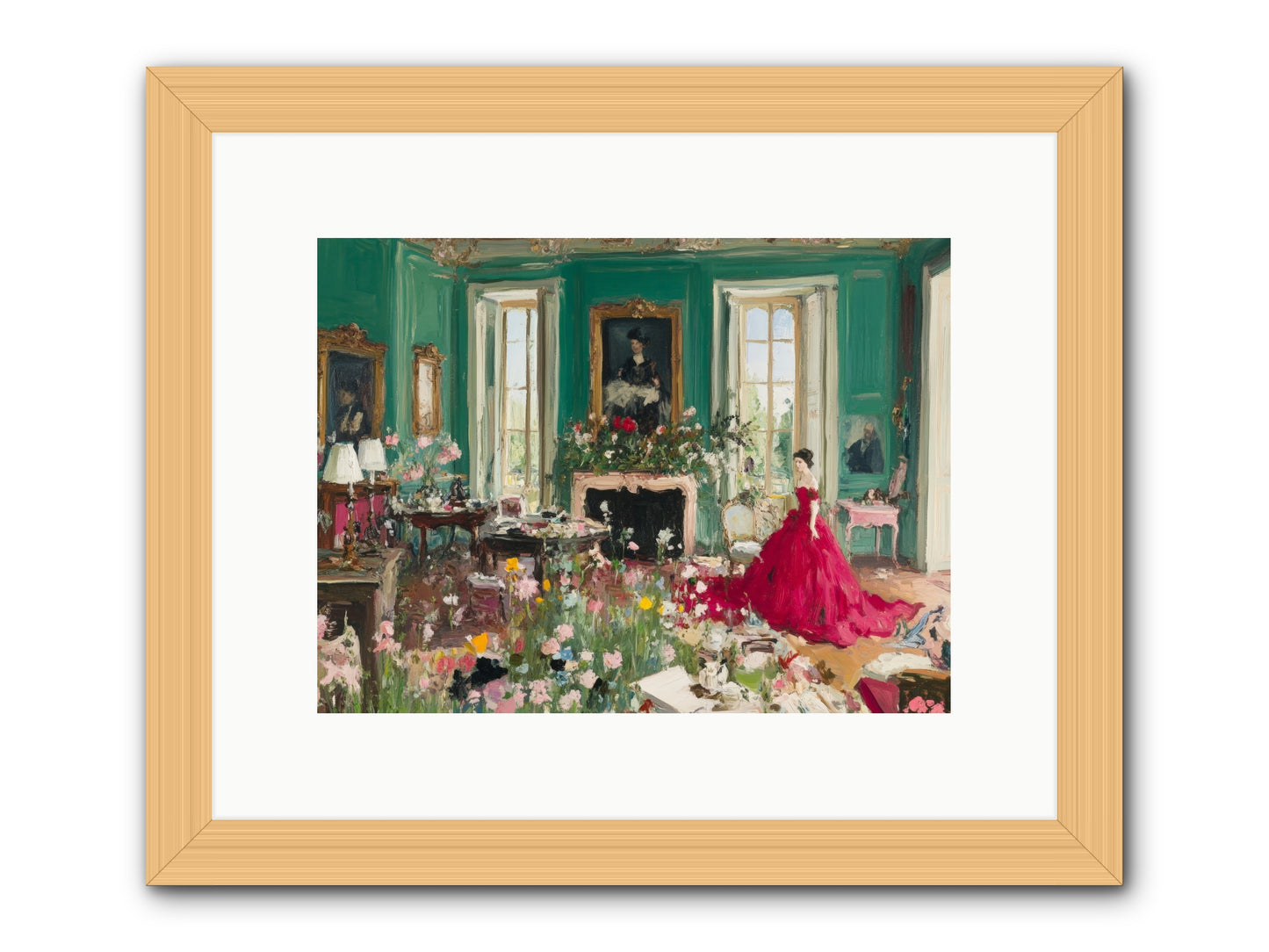 Her Garden Couldn't WaitRez2 -- Framed Print - Natural 12x9