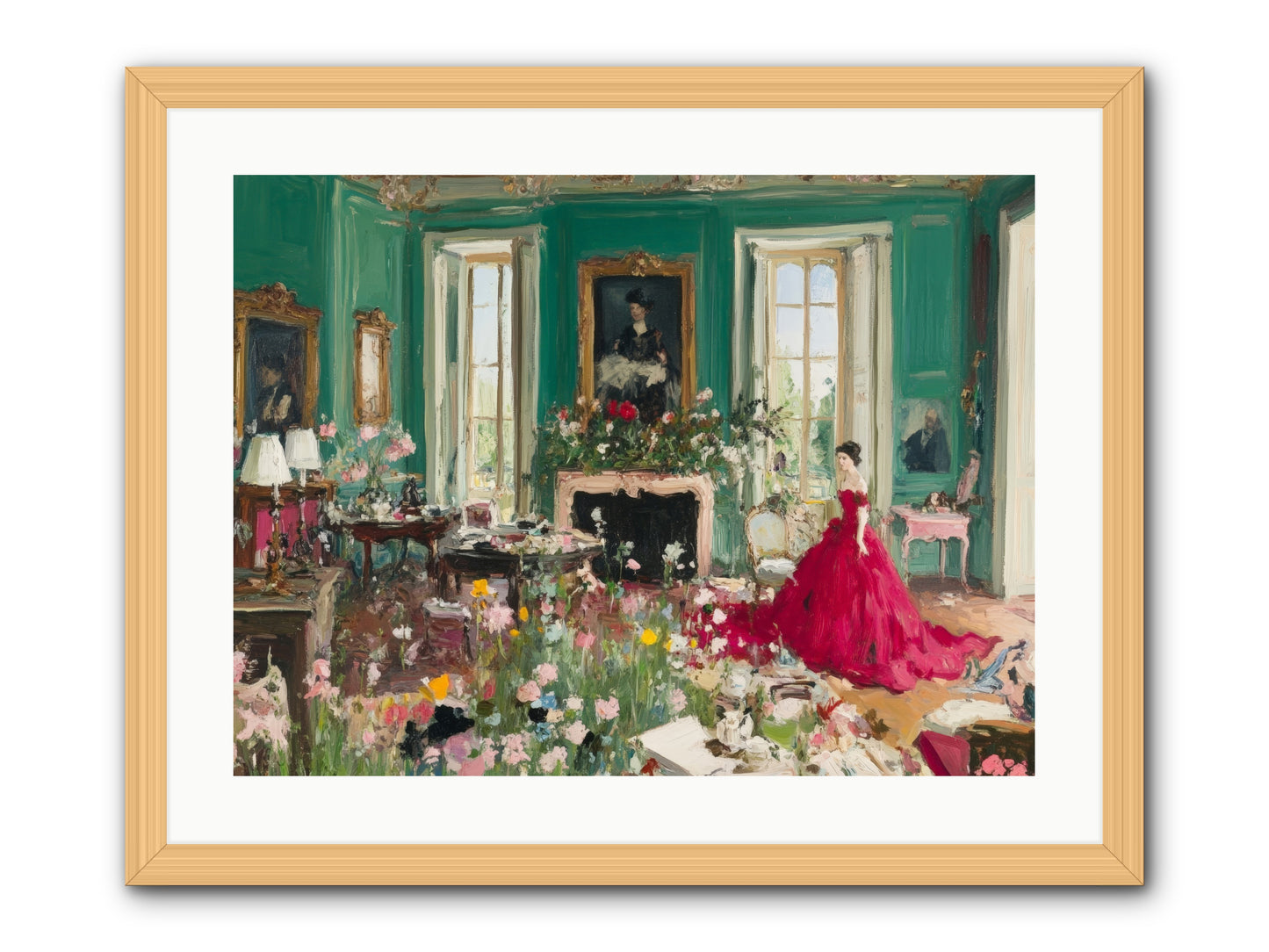 Her Garden Couldn't WaitRez2 -- Framed Print - Natural 24x18