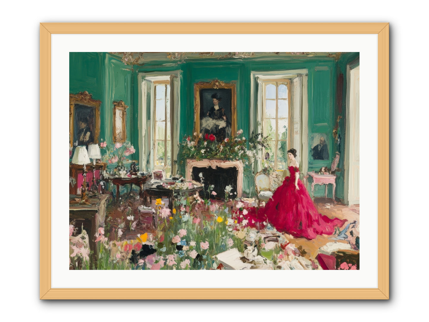Her Garden Couldn't WaitRez2 -- Framed Print - Natural 32x24