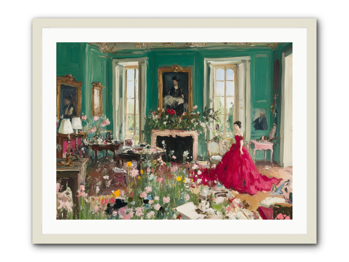 Her Garden Couldn't WaitRez2 -- Framed Print - White 32x24