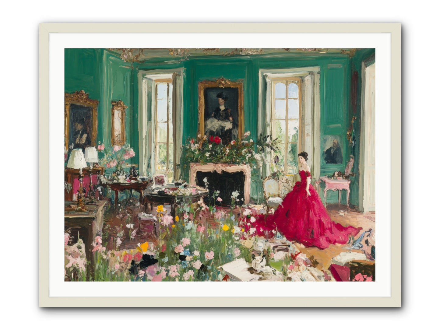 Her Garden Couldn't WaitRez2 -- Framed Print - White 40x30