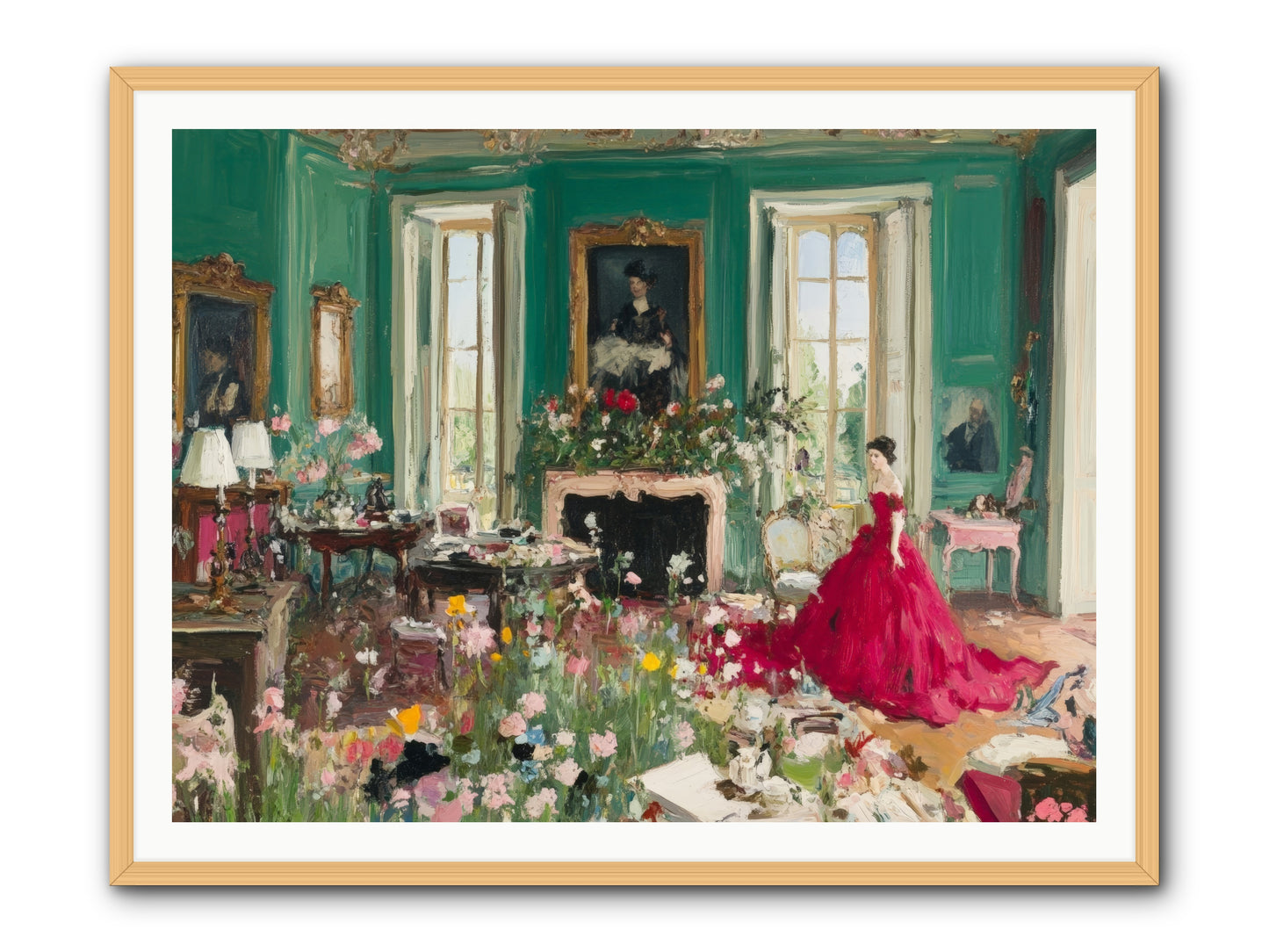 Her Garden Couldn't WaitRez2 -- Framed Print - Natural 48x36