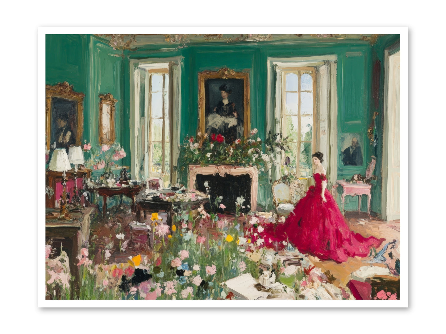 Her Garden Couldn't WaitRez2 -- Loose Canvas Print 48x36