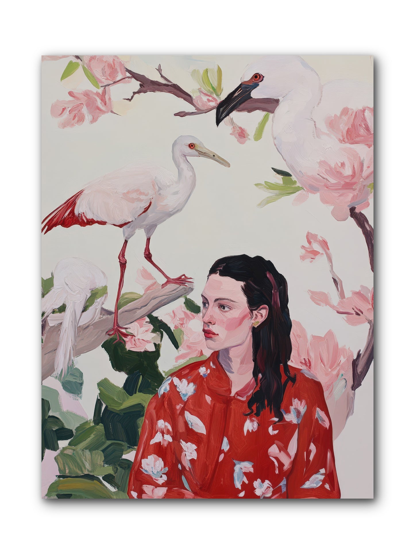 Her Garden's GuestsREZ -- Wrapped Canvas 9x12