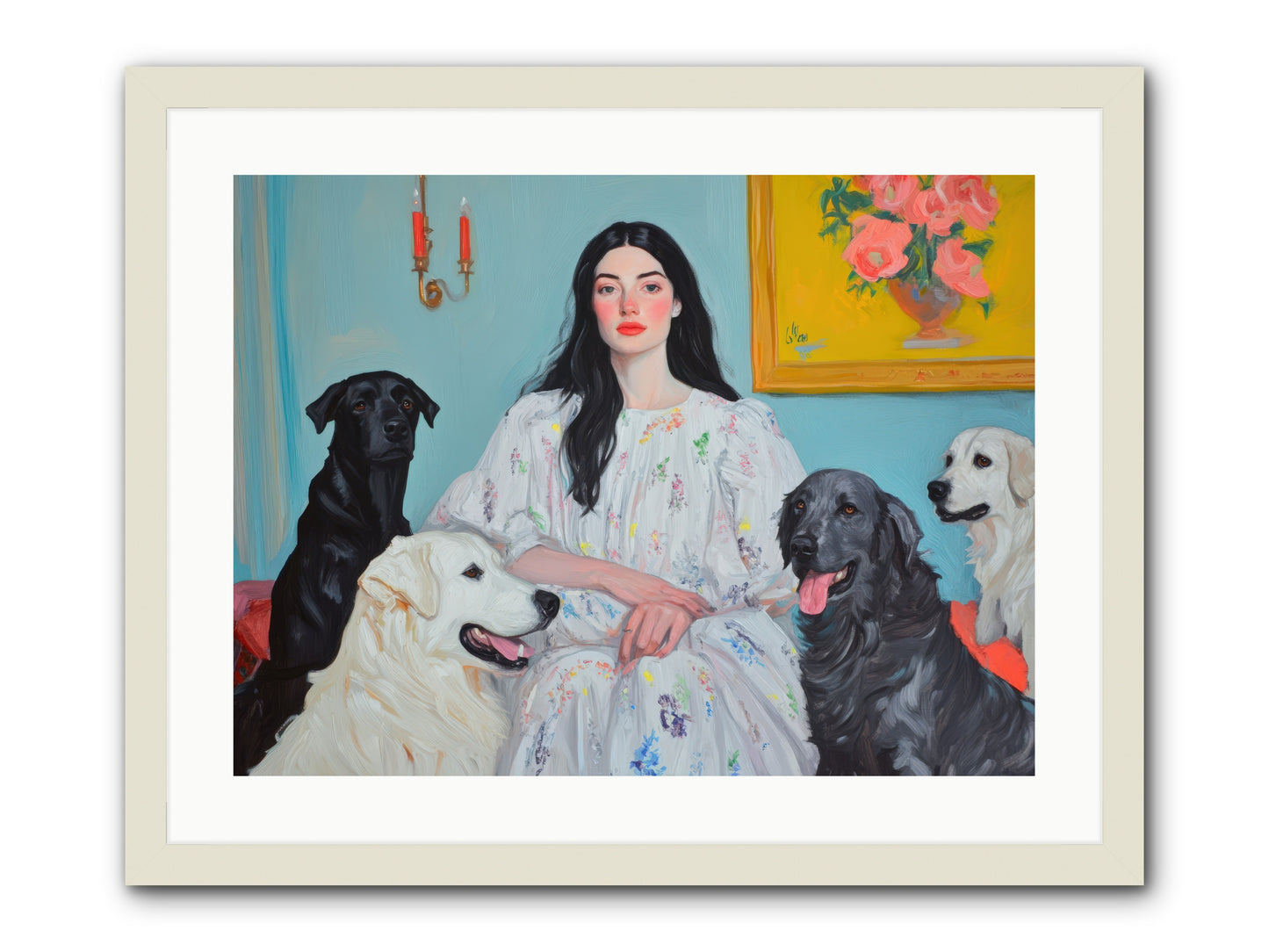 Her Hours Were SilverREZ -- Framed Print - White 24x18