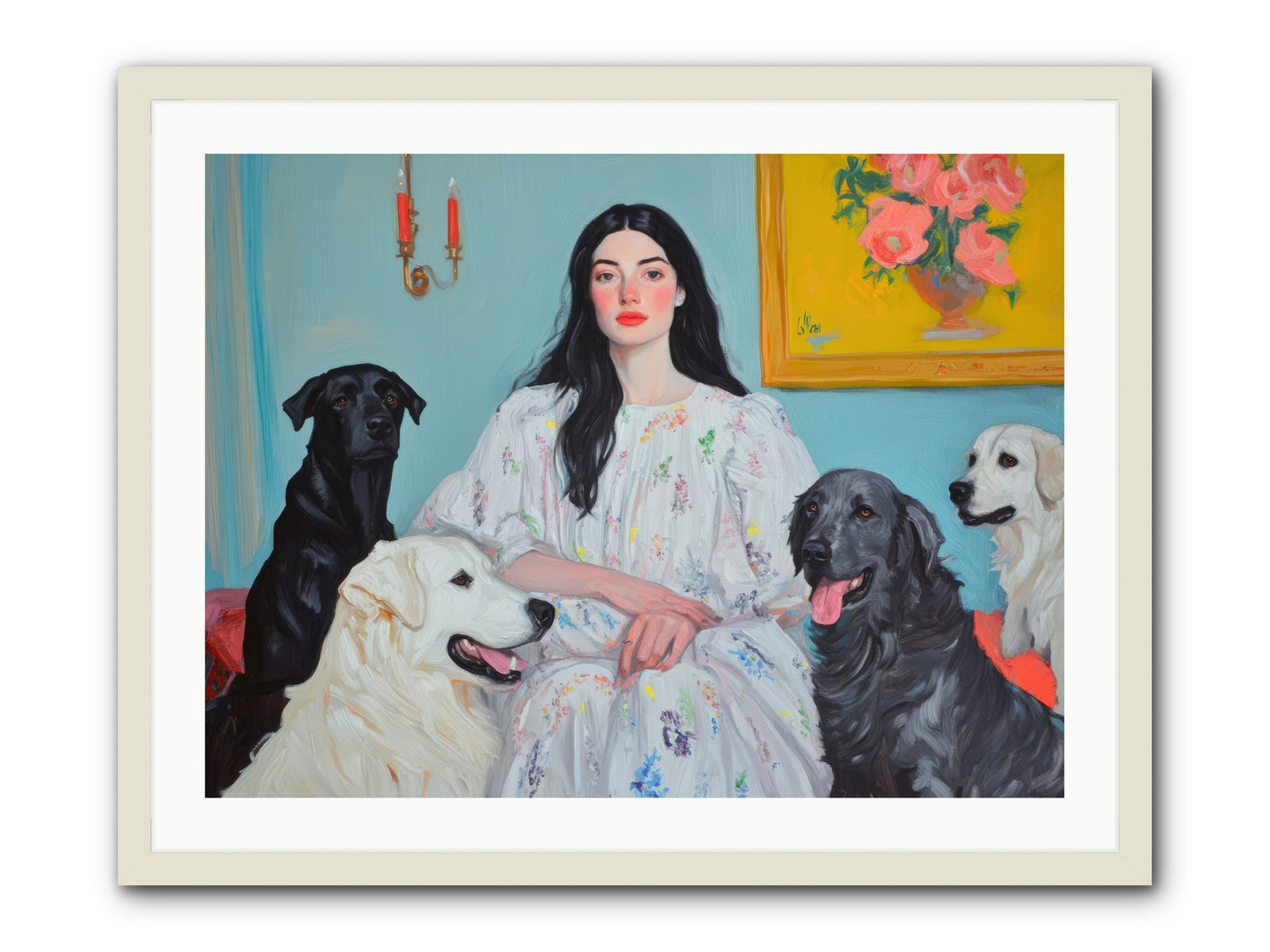 Her Hours Were SilverREZ -- Framed Print - White 32x24