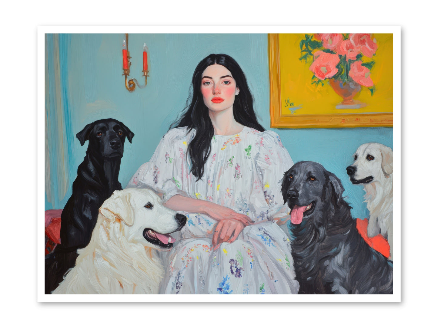 Her Hours Were SilverREZ -- Loose Canvas Print 48x36
