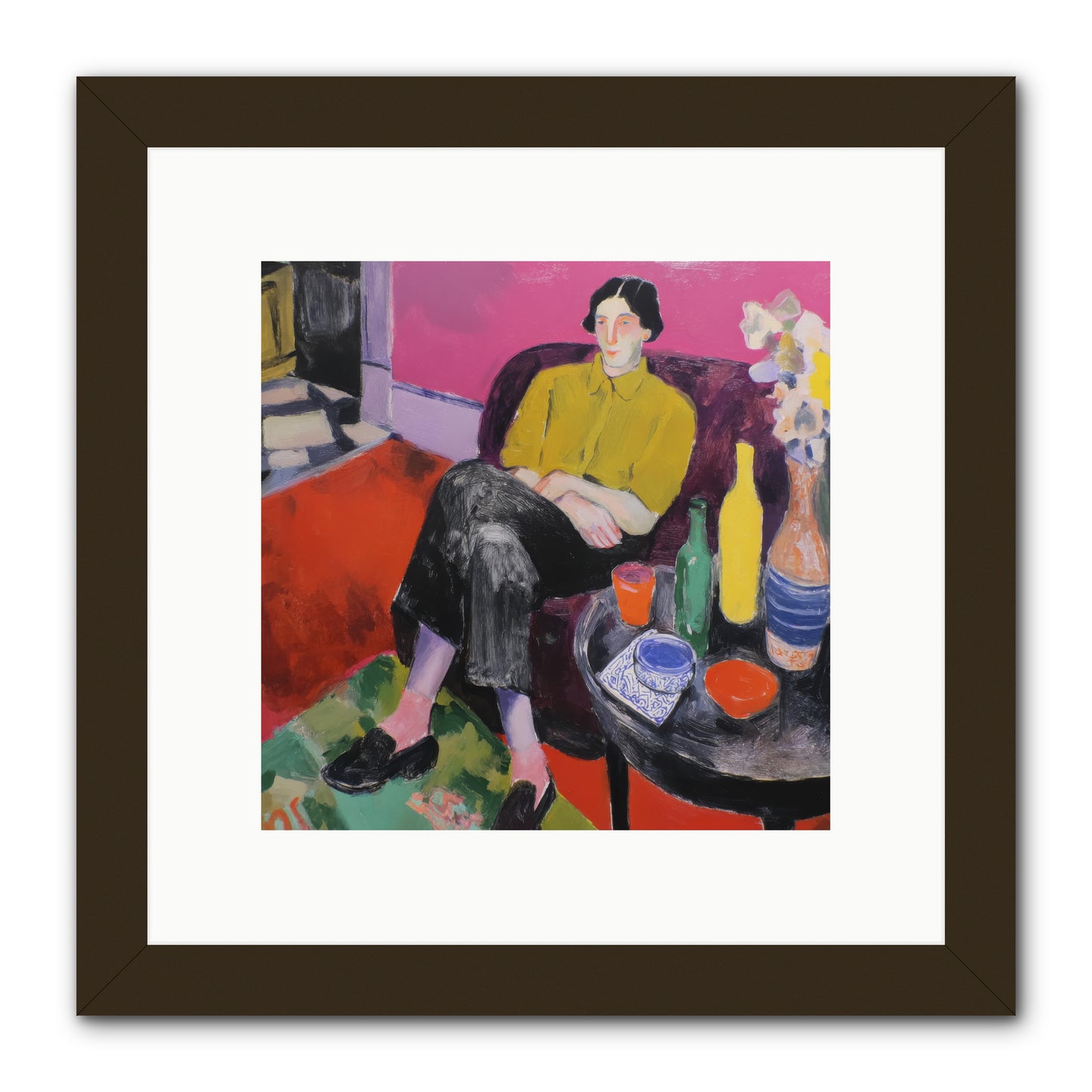 Her Language -- Framed Print - Black 10x10