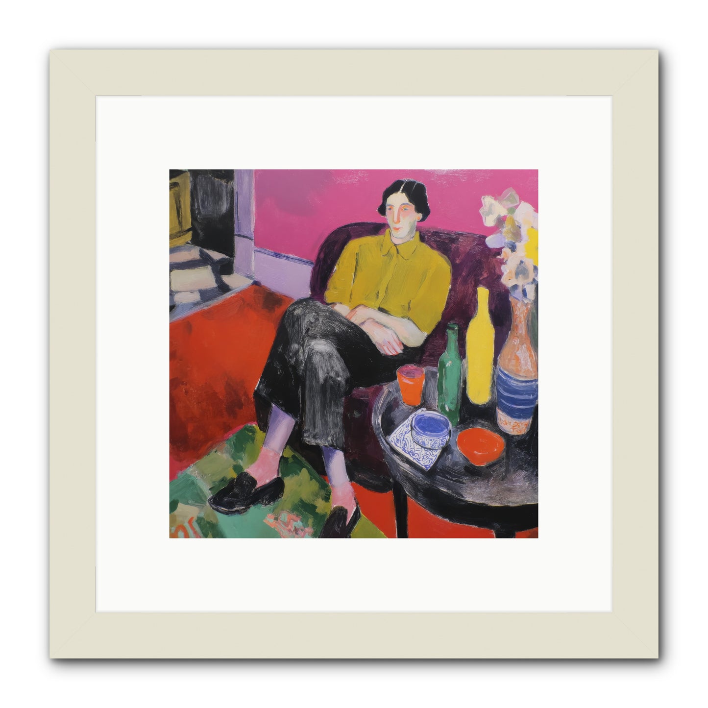 Her Language -- Framed Print - White 10x10