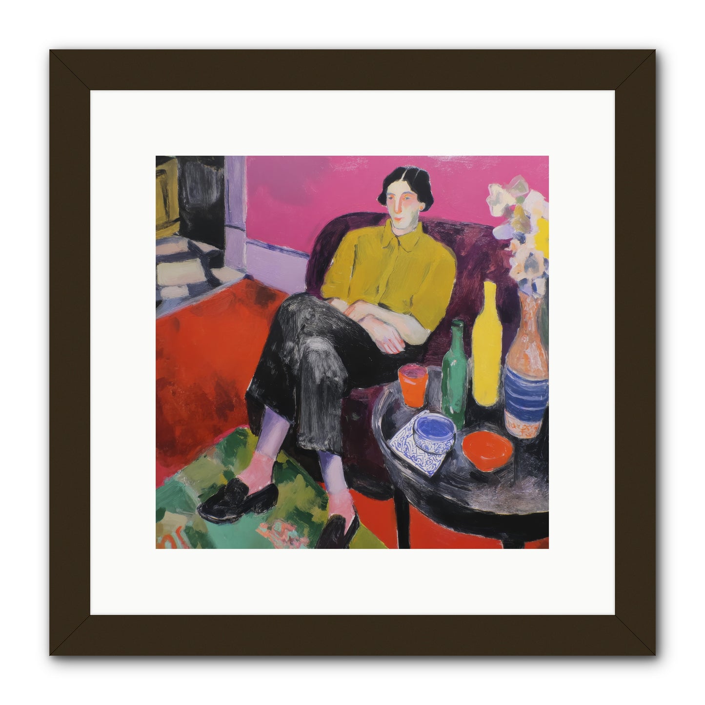 Her Language -- Framed Print - Black 12x12