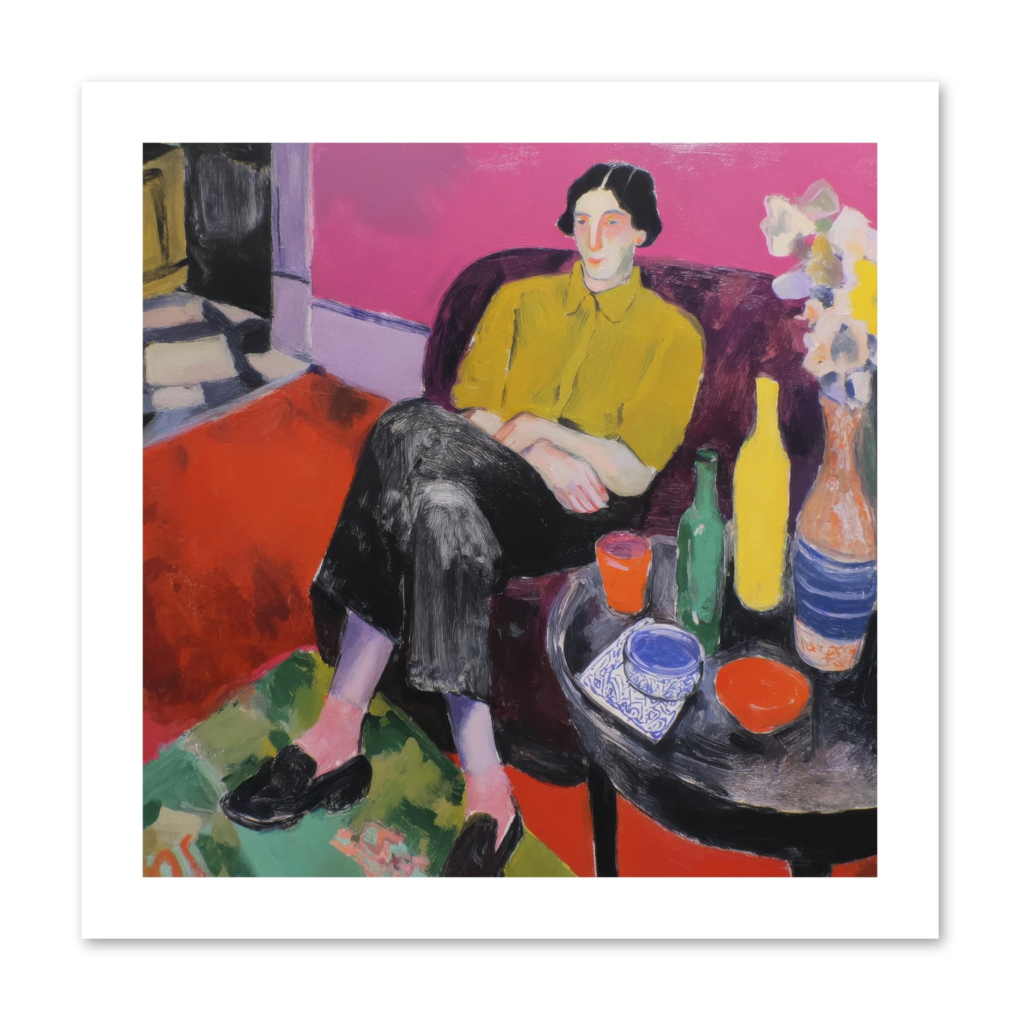 Her Language -- Loose Canvas Print 12x12