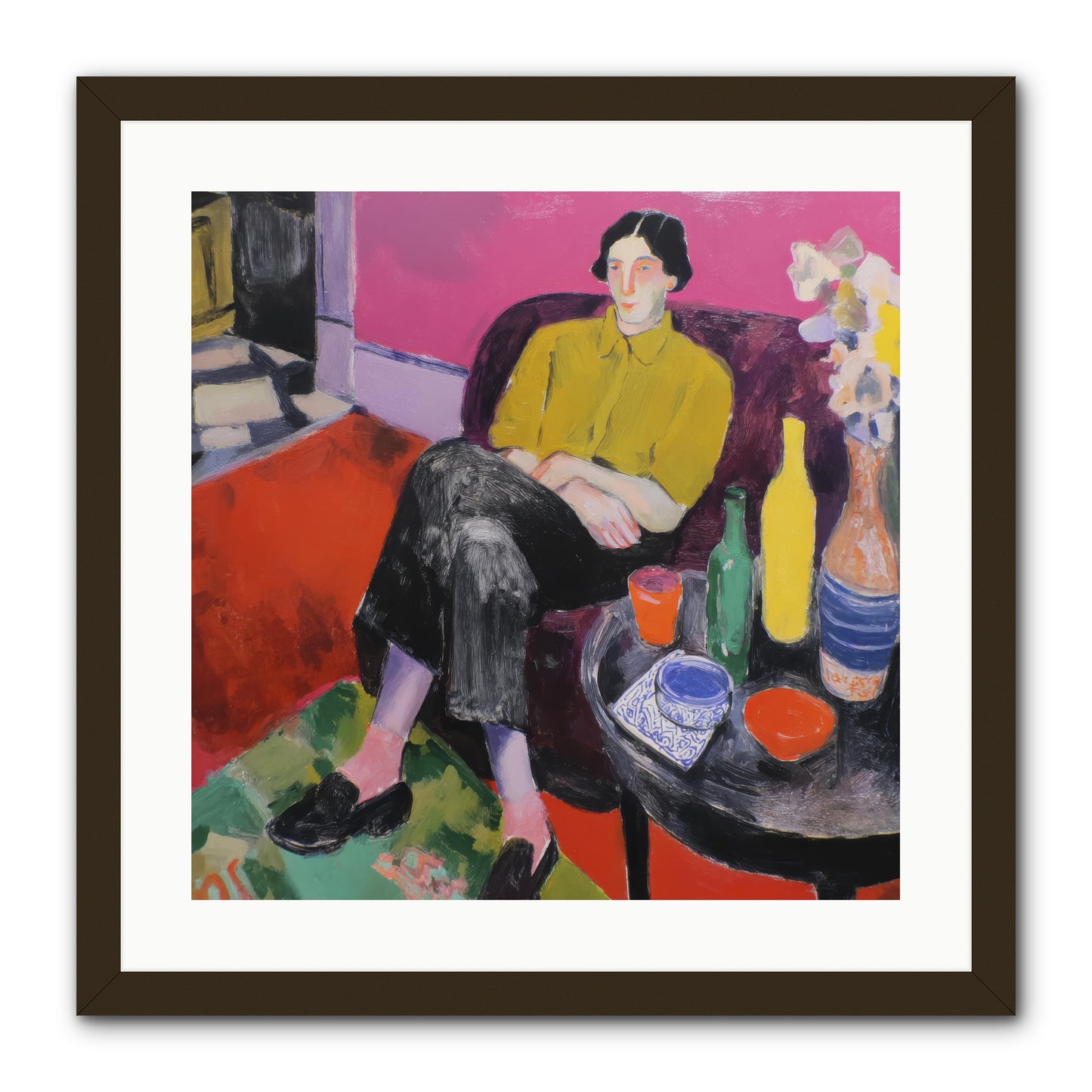 Her Language -- Framed Print - Black 20x20