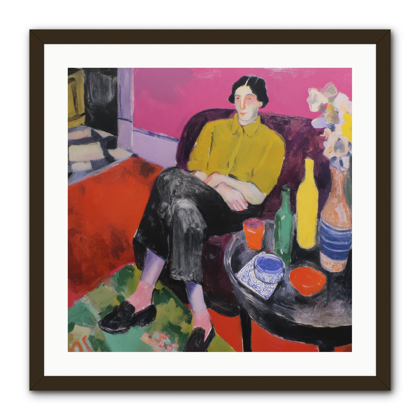 Her Language -- Framed Print - Black 24x24