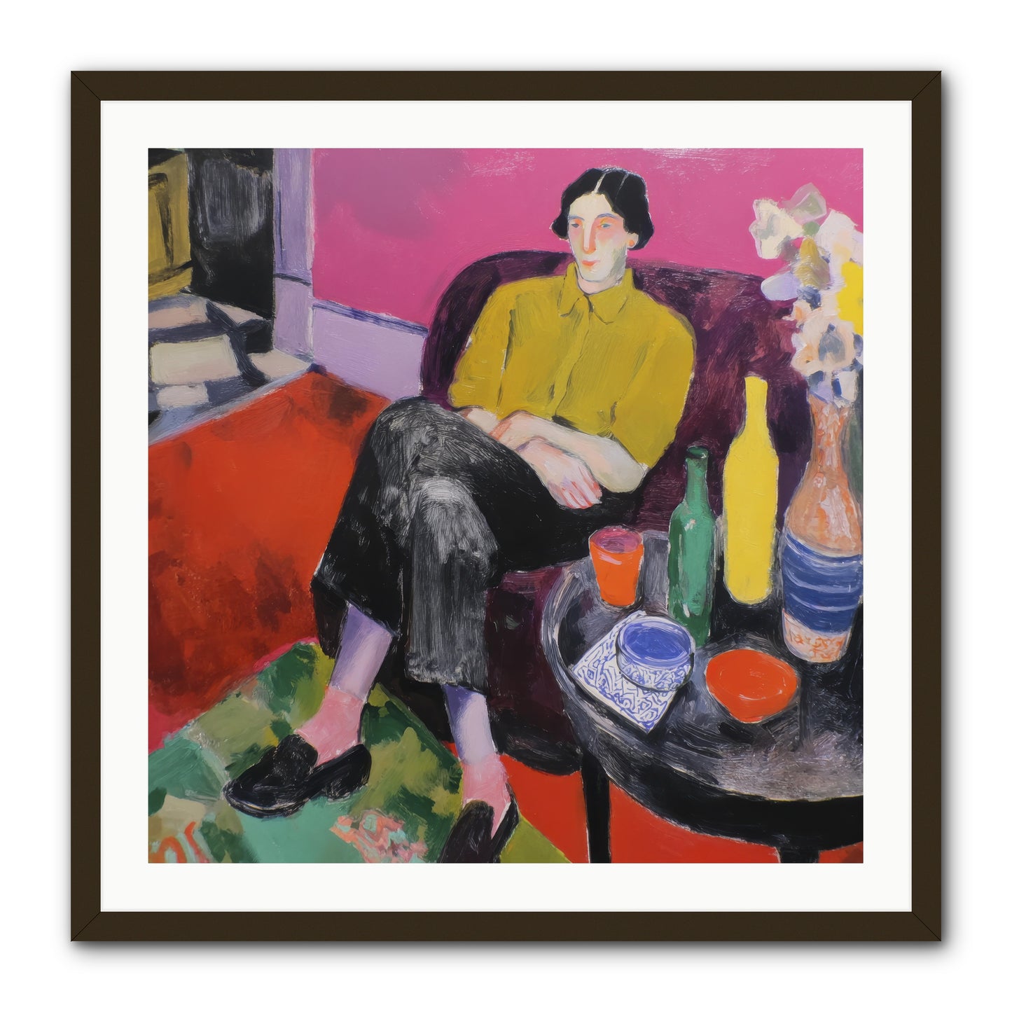 Her Language -- Framed Print - Black 30x30