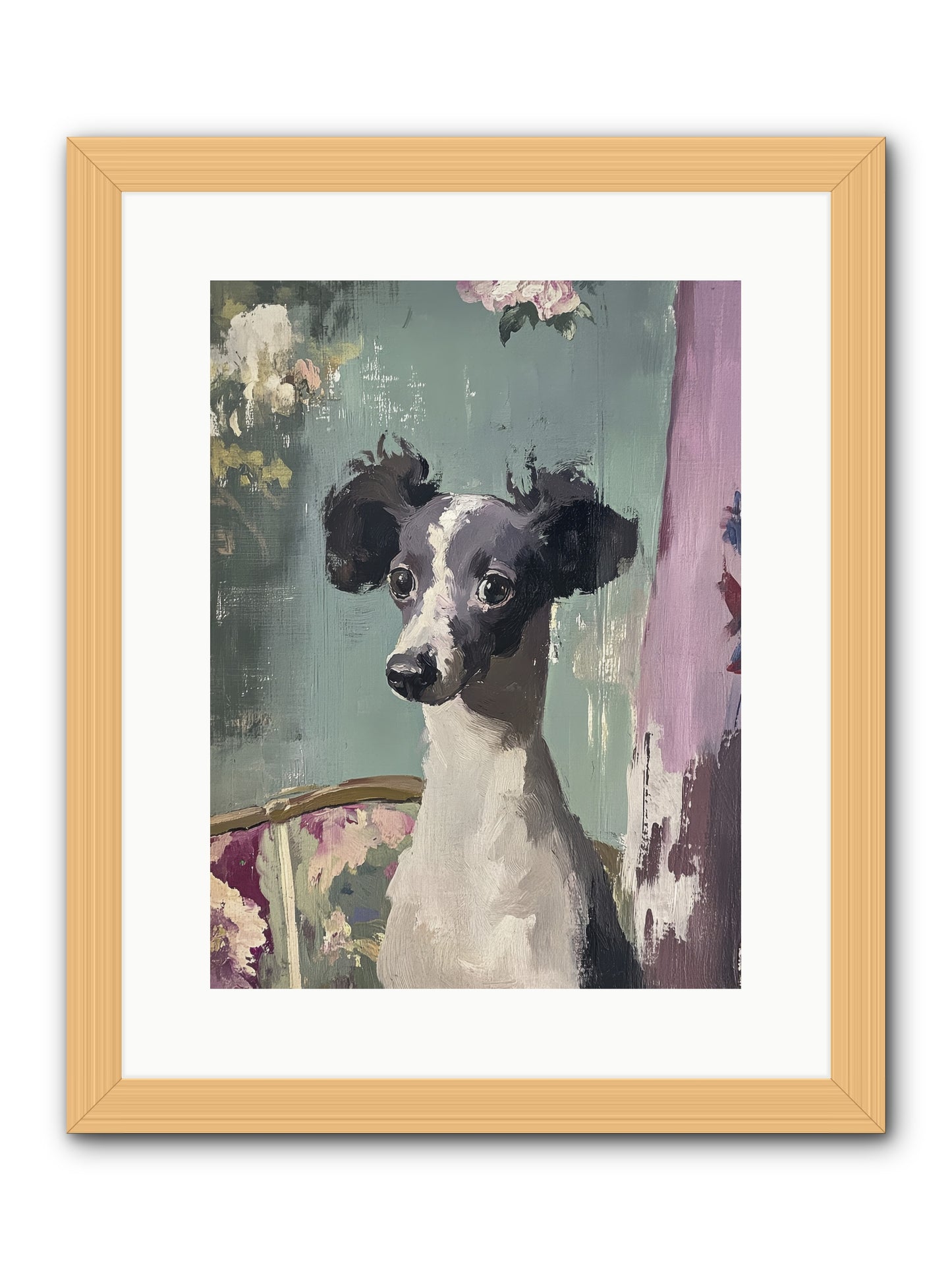 Her Magnificent Self -- Framed Print - Natural 12x16