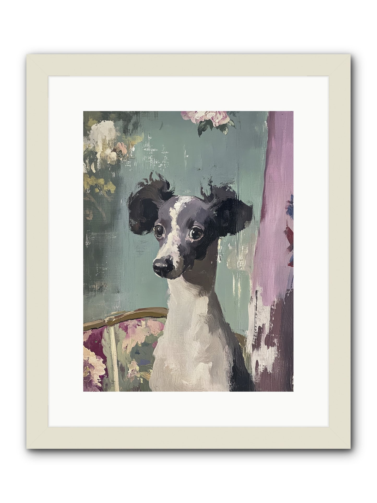 Her Magnificent Self -- Framed Print - White 12x16