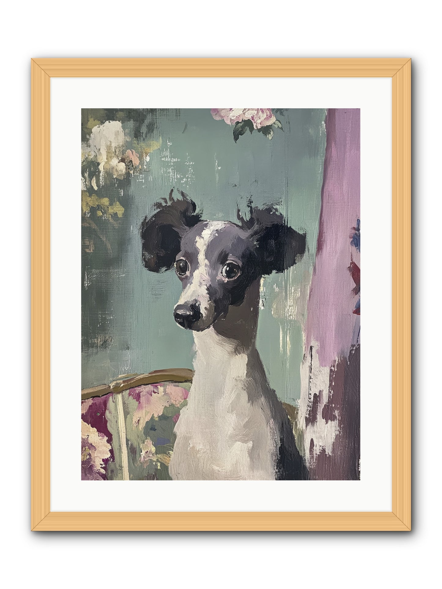 Her Magnificent Self -- Framed Print - Natural 18x24