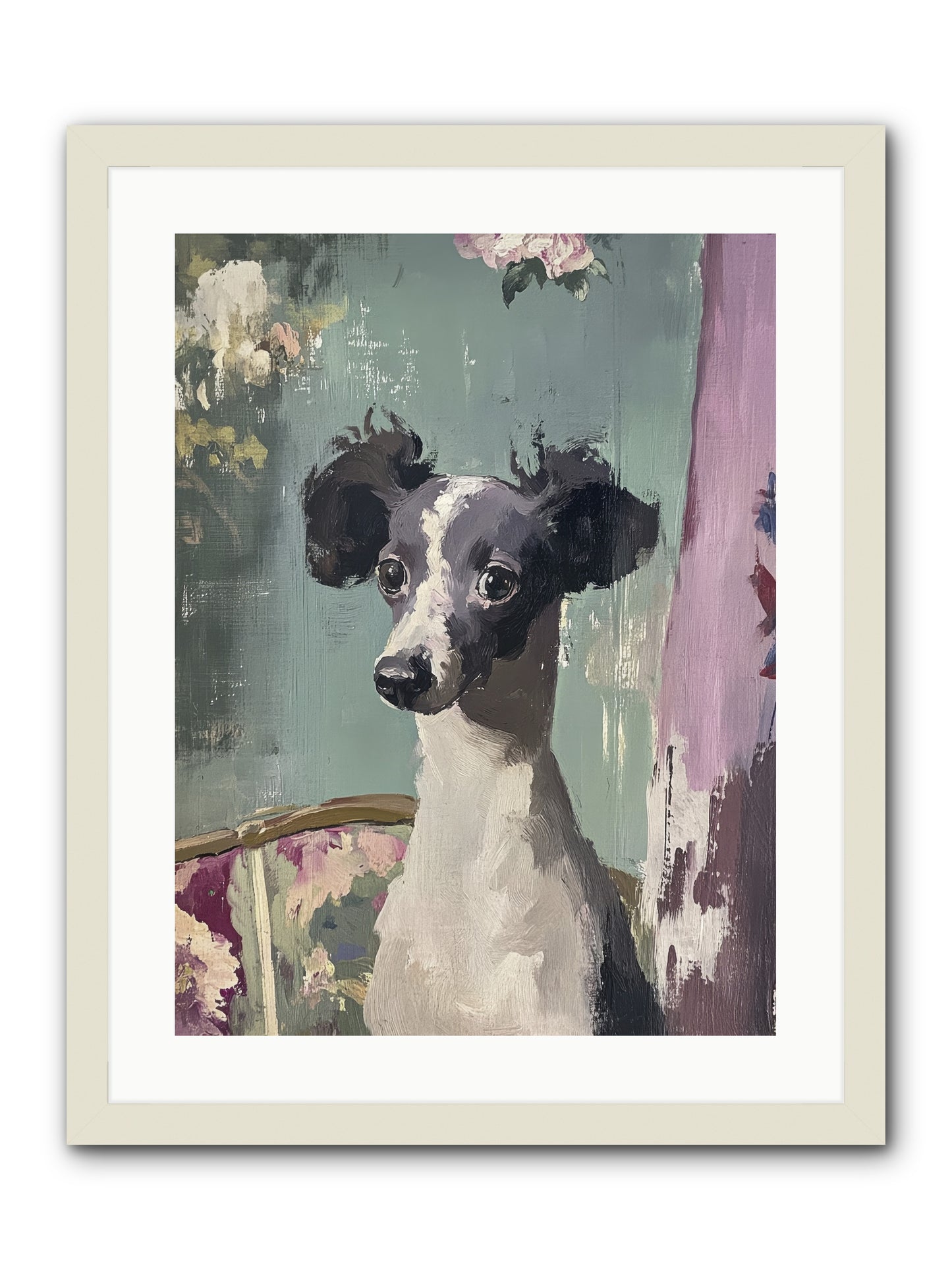 Her Magnificent Self -- Framed Print - White 18x24