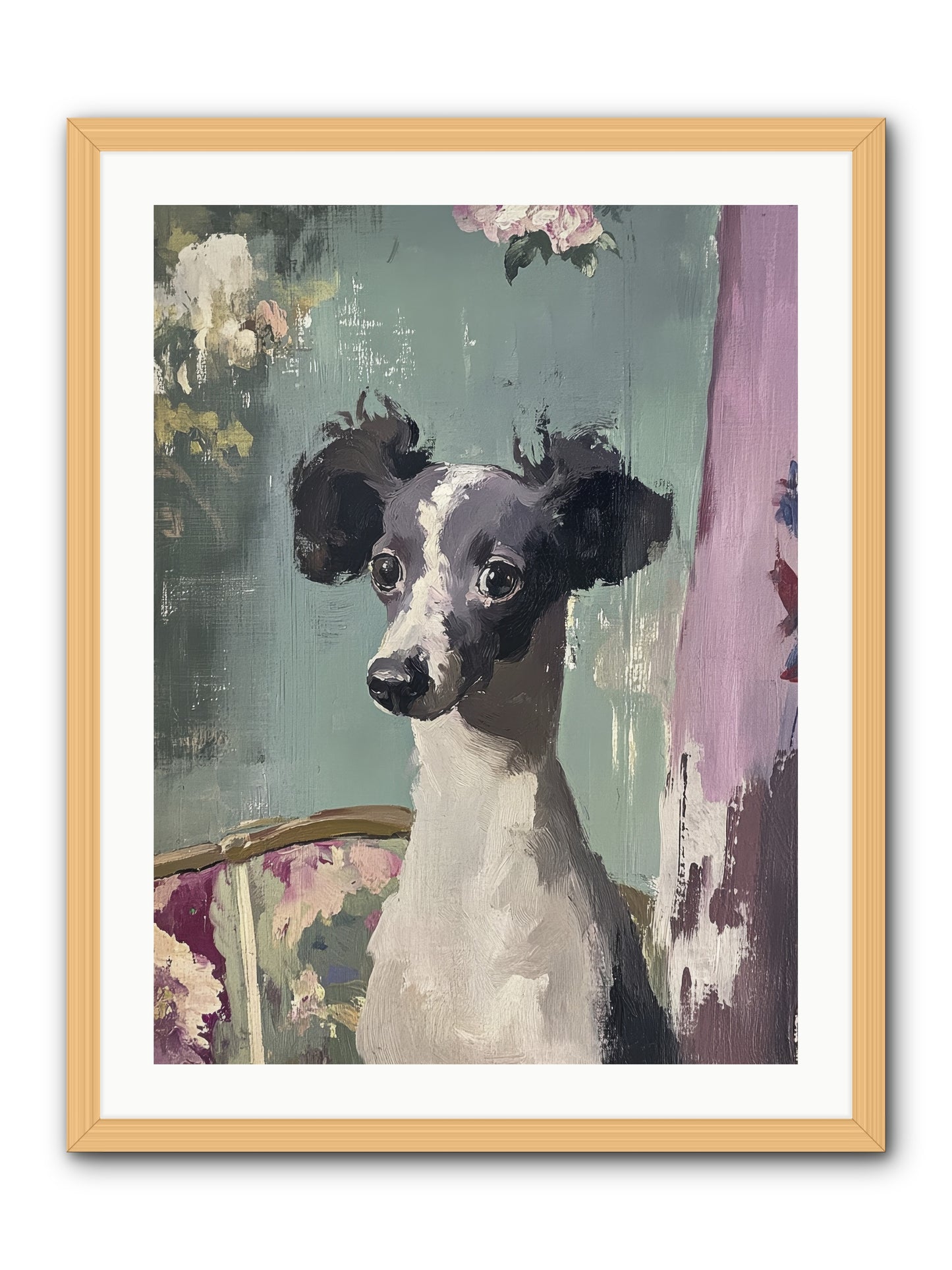 Her Magnificent Self -- Framed Print - Natural 24x32
