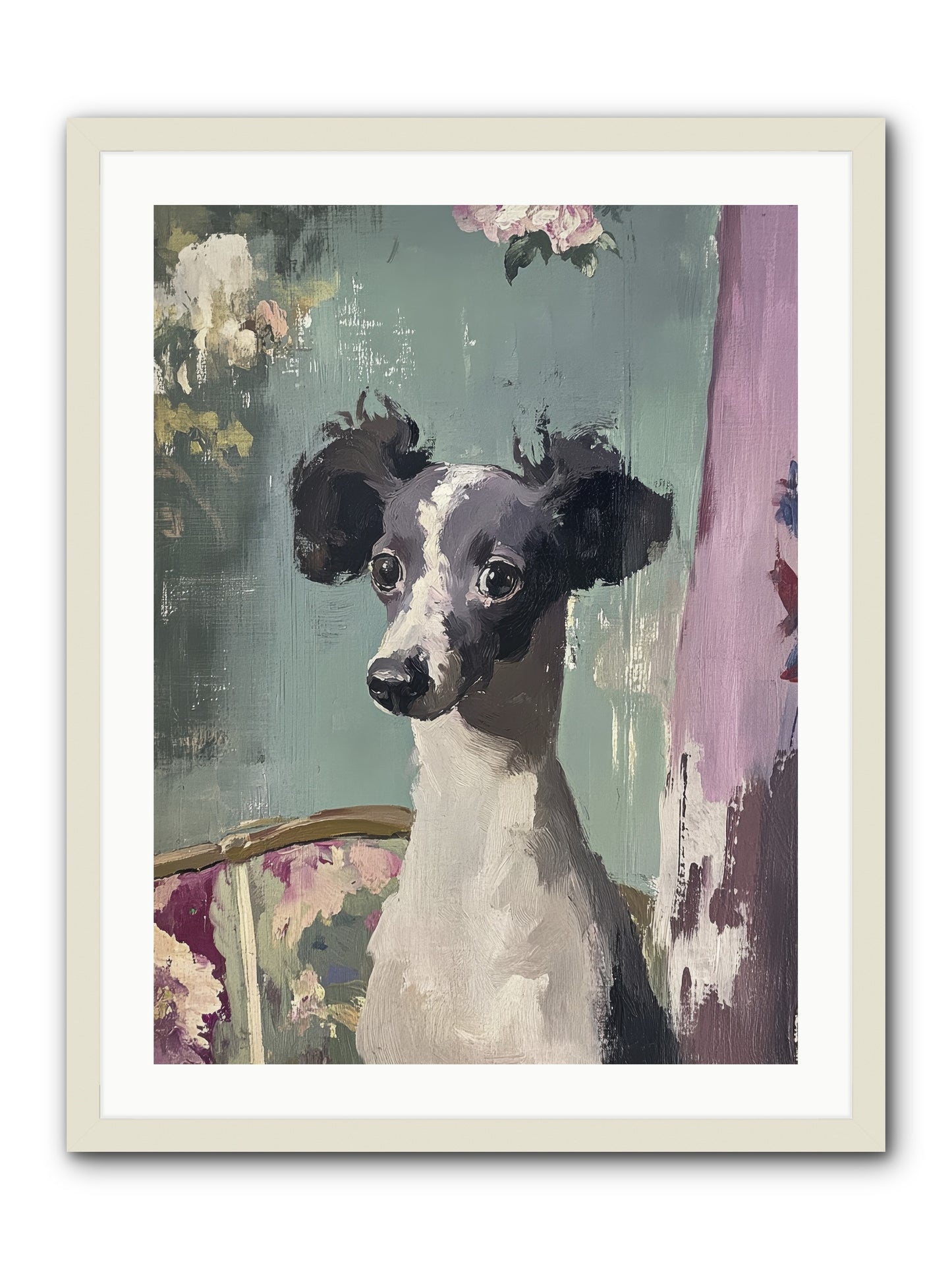 Her Magnificent Self -- Framed Print - White 24x32