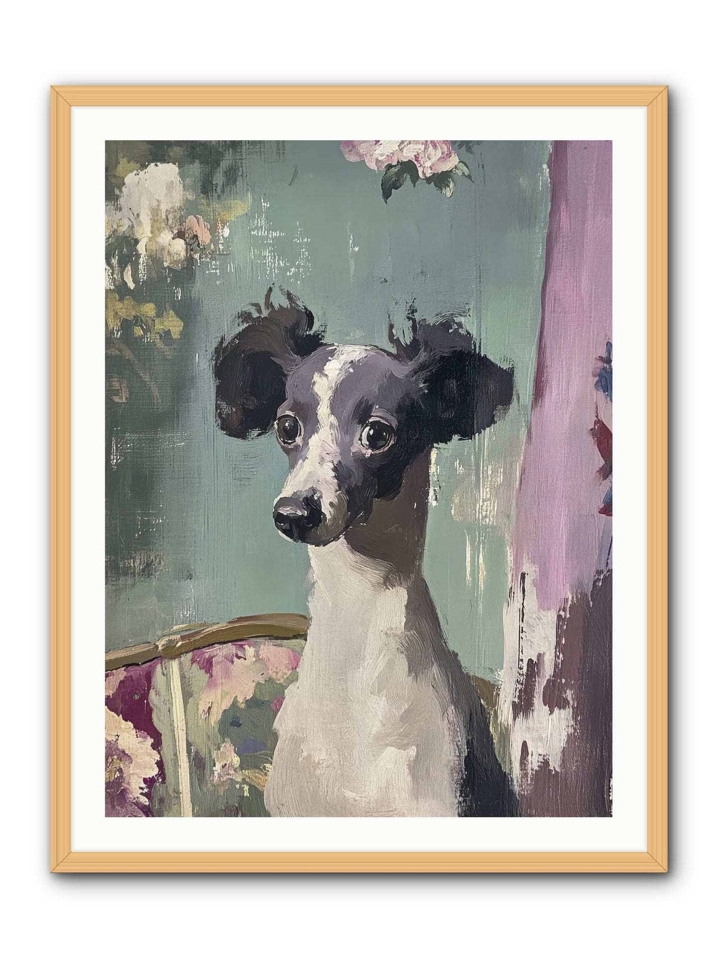 Her Magnificent Self -- Framed Print - Natural 30x40