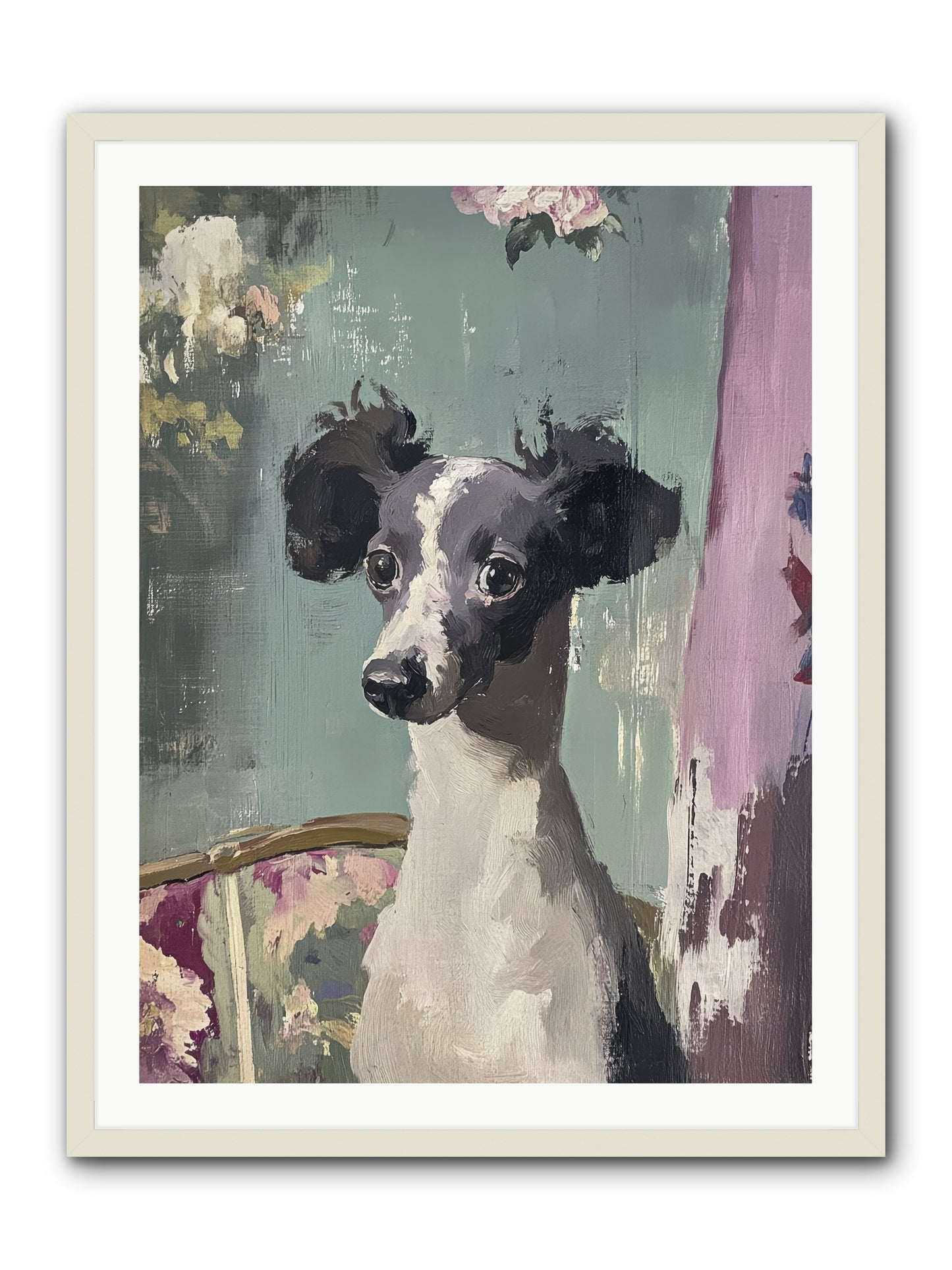 Her Magnificent Self -- Framed Print - White 30x40