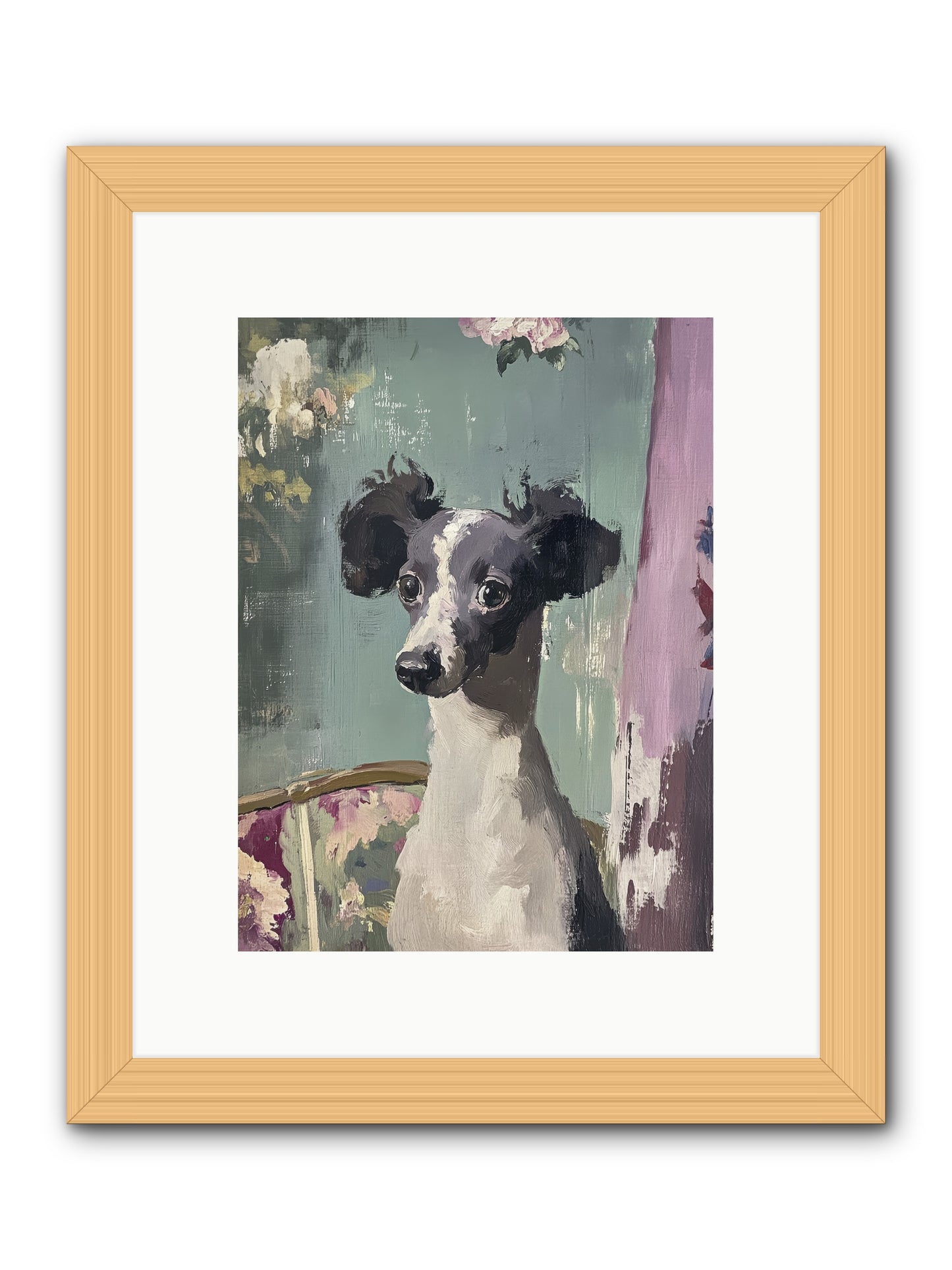 Her Magnificent Self -- Framed Print - Natural 9x12