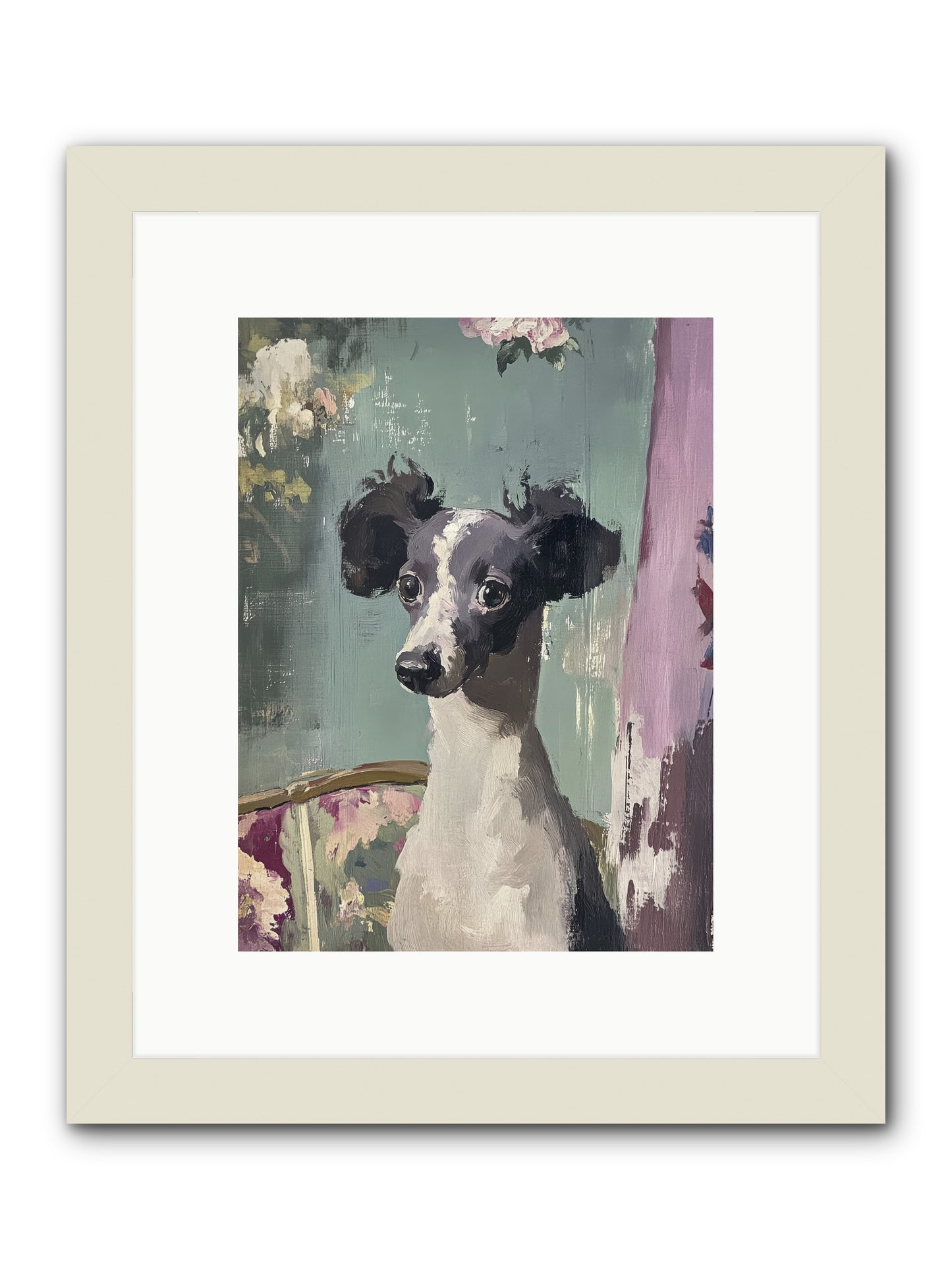 Her Magnificent Self -- Framed Print - White 9x12