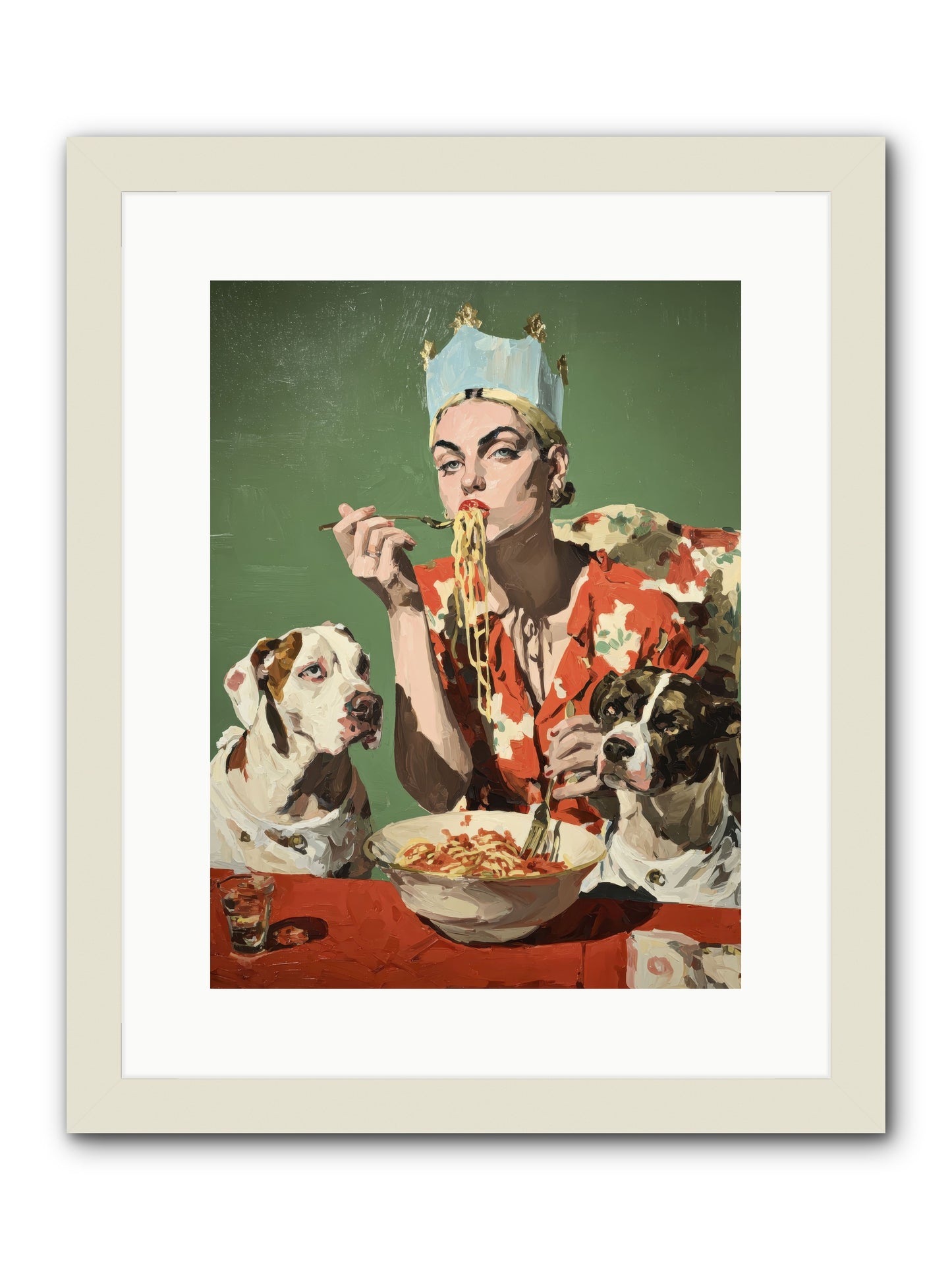 Her Majesty Of Lazy Afternoons -- Framed Print - White 12x16