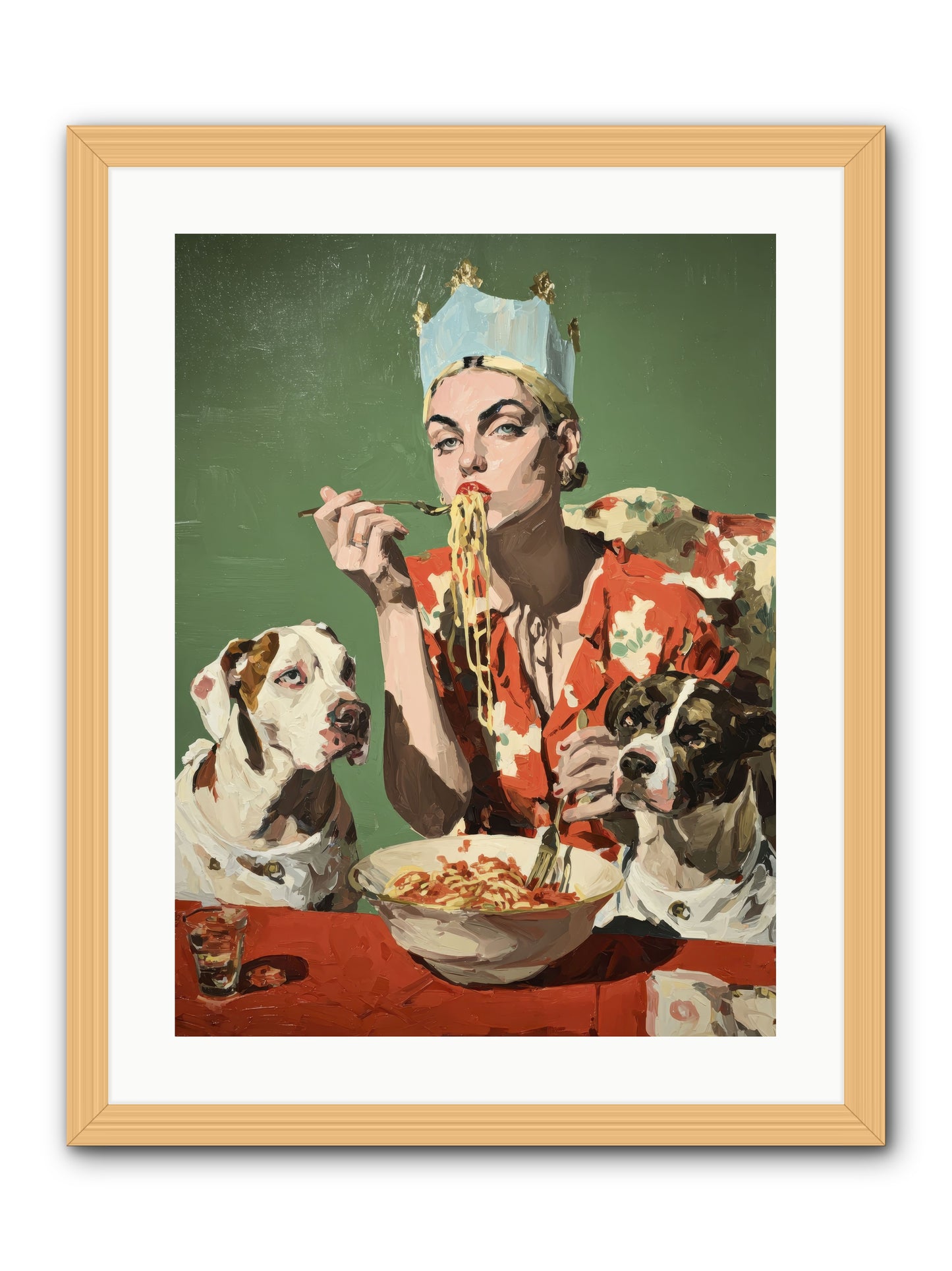 Her Majesty Of Lazy Afternoons -- Framed Print - Natural 18x24
