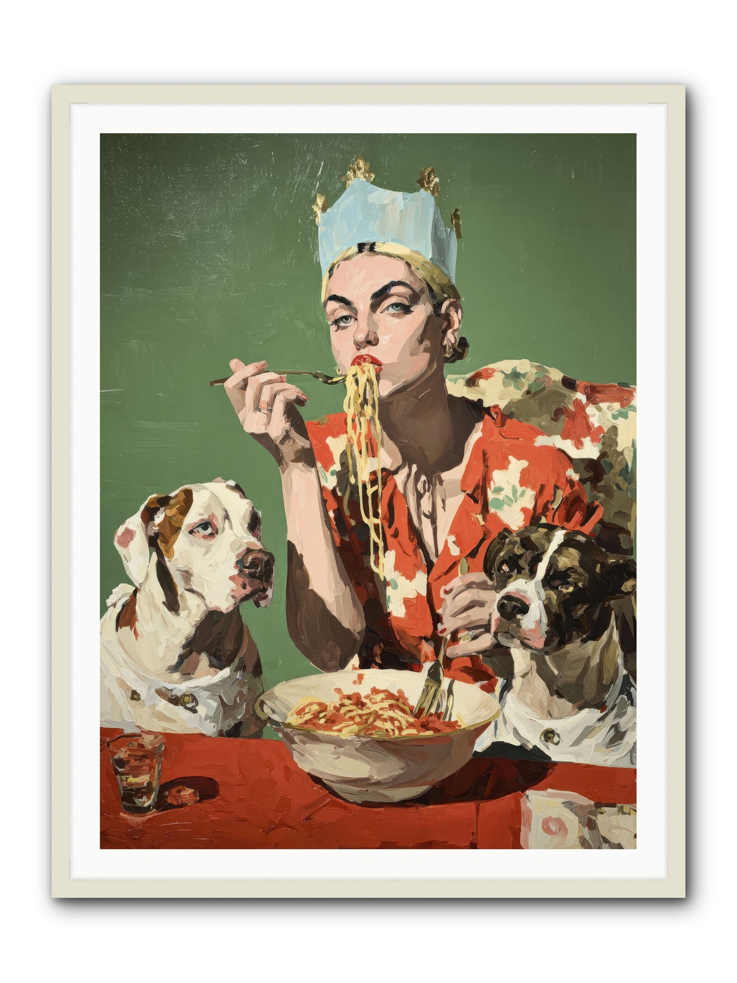 Her Majesty Of Lazy Afternoons -- Framed Print - White 36x48