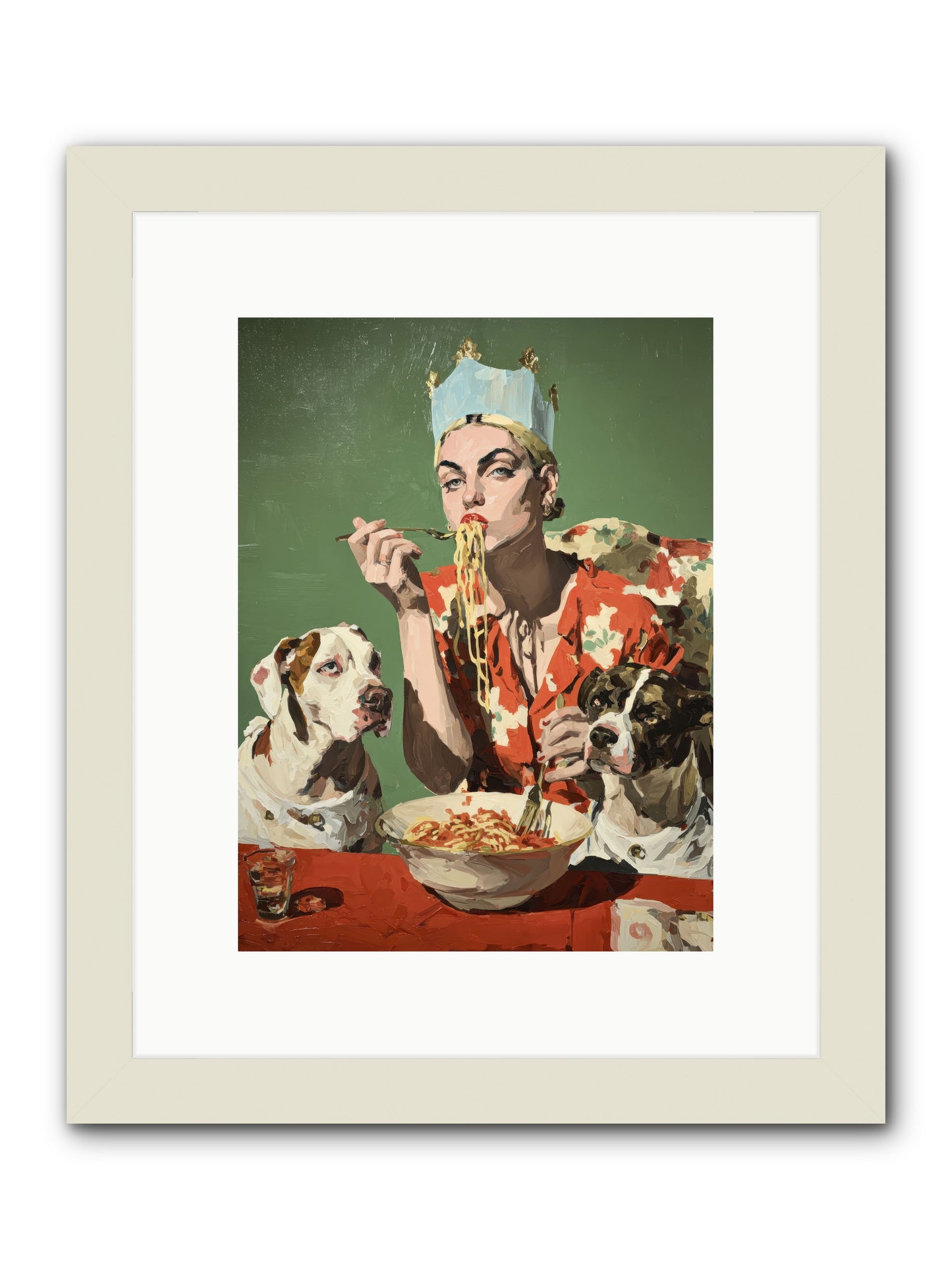 Her Majesty Of Lazy Afternoons -- Framed Print - White 9x12
