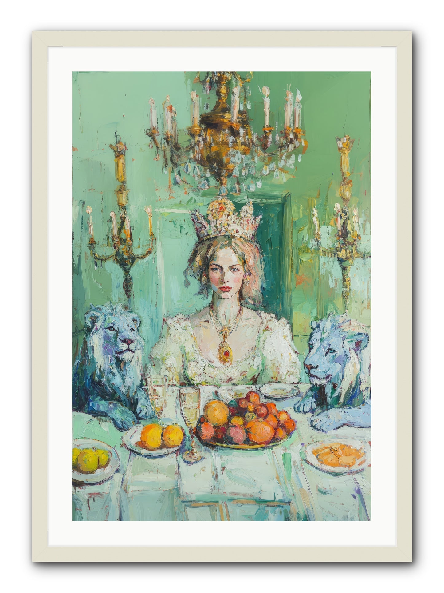 Her Majesty's Lapis Legion -- Framed Print - White 24x36