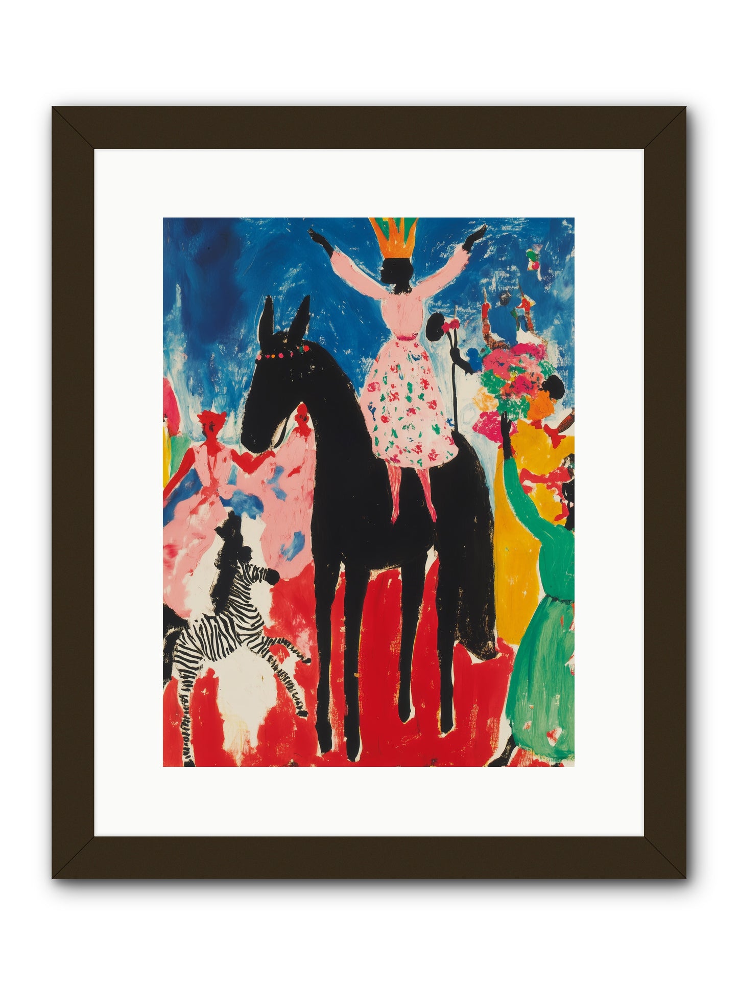 Her Majesty's Moon Parade -- Framed Print - Black 12x16