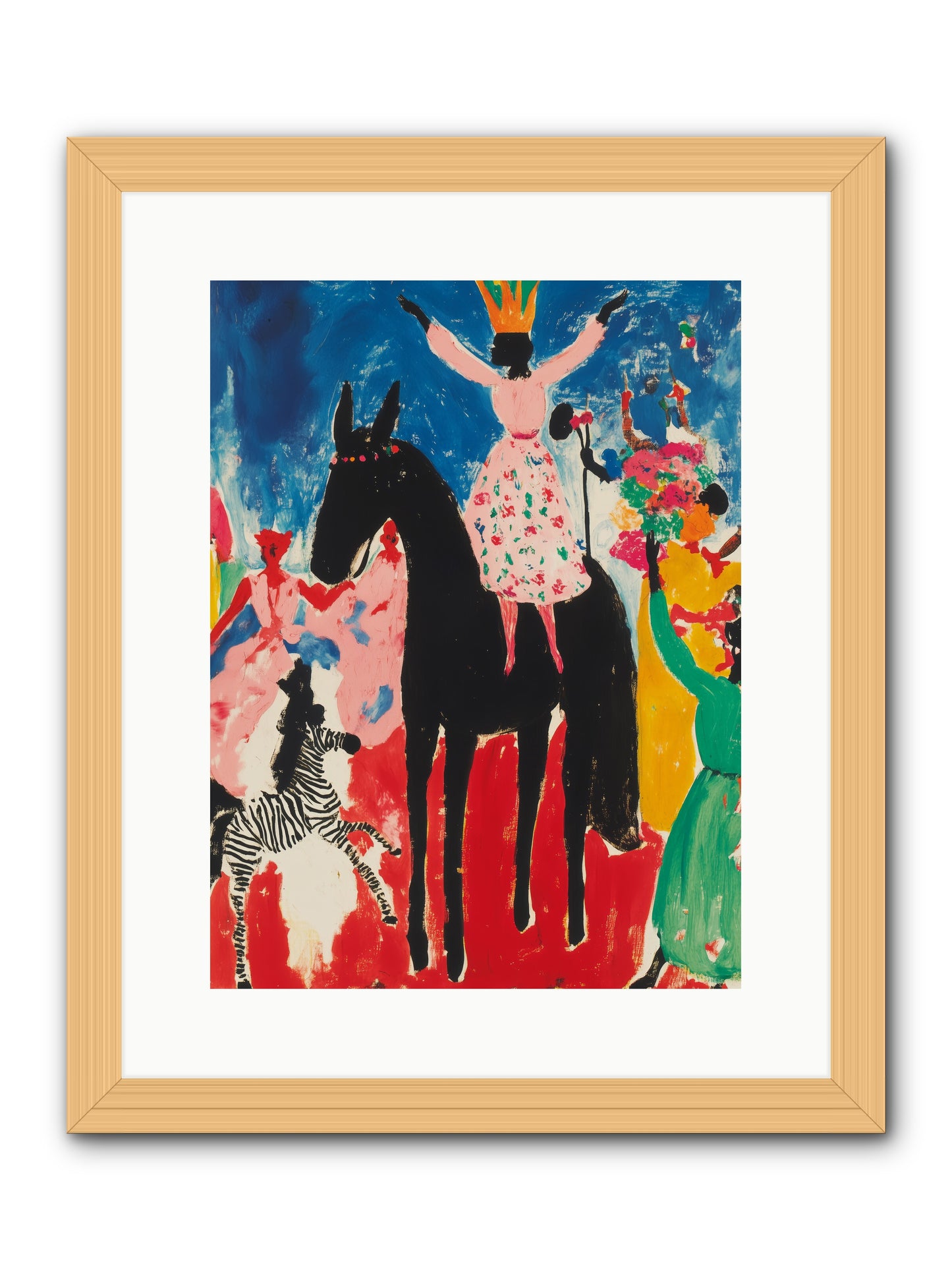 Her Majesty's Moon Parade -- Framed Print - Natural 12x16