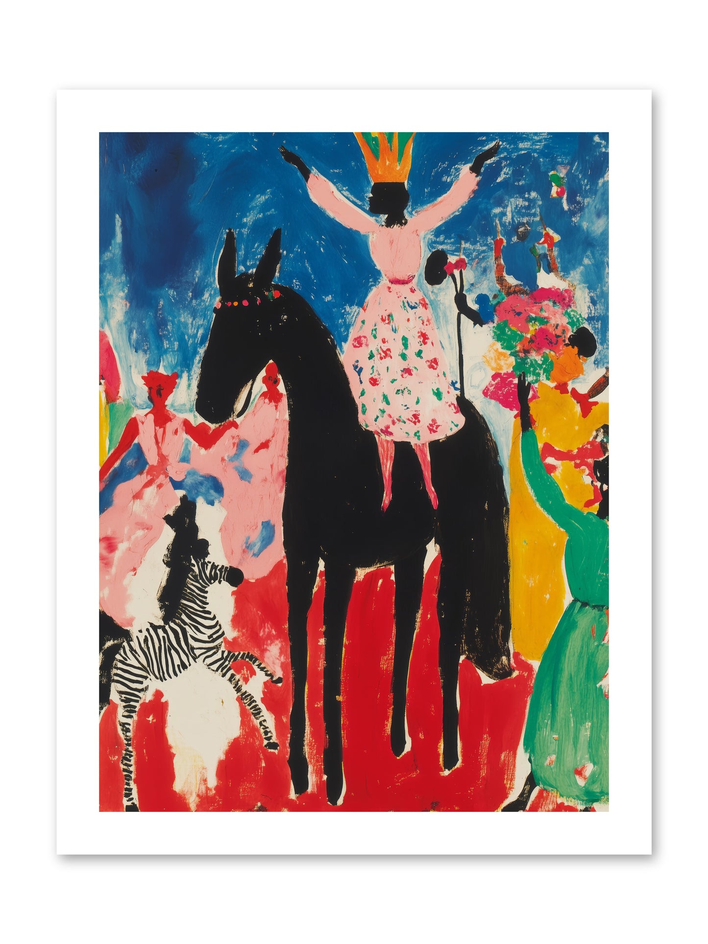 Her Majesty's Moon Parade -- Loose Canvas Print 12x16