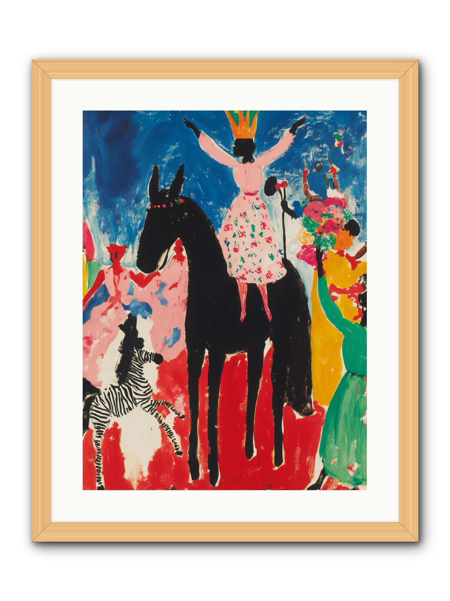 Her Majesty's Moon Parade -- Framed Print - Natural 18x24