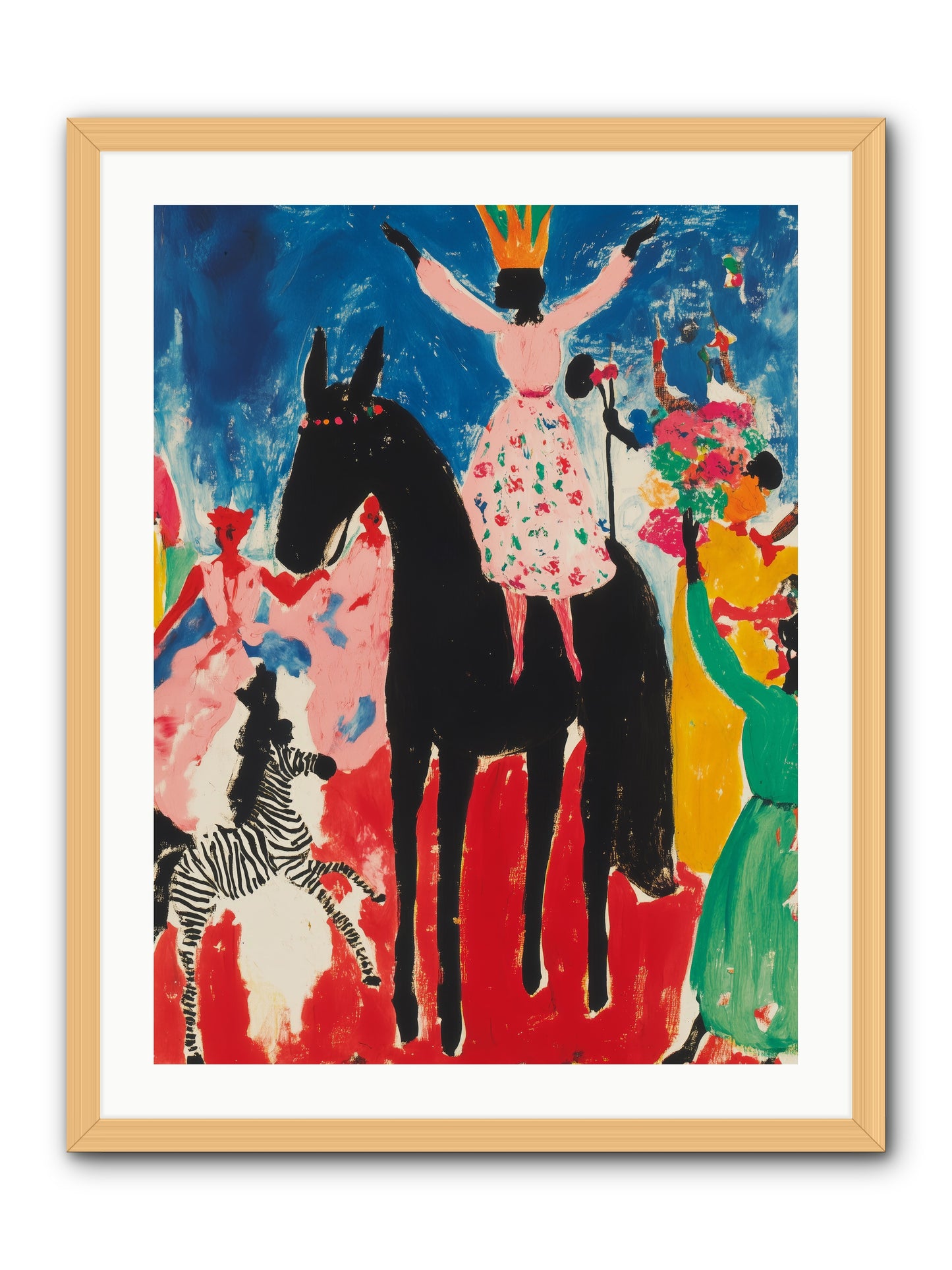 Her Majesty's Moon Parade -- Framed Print - Natural 24x32