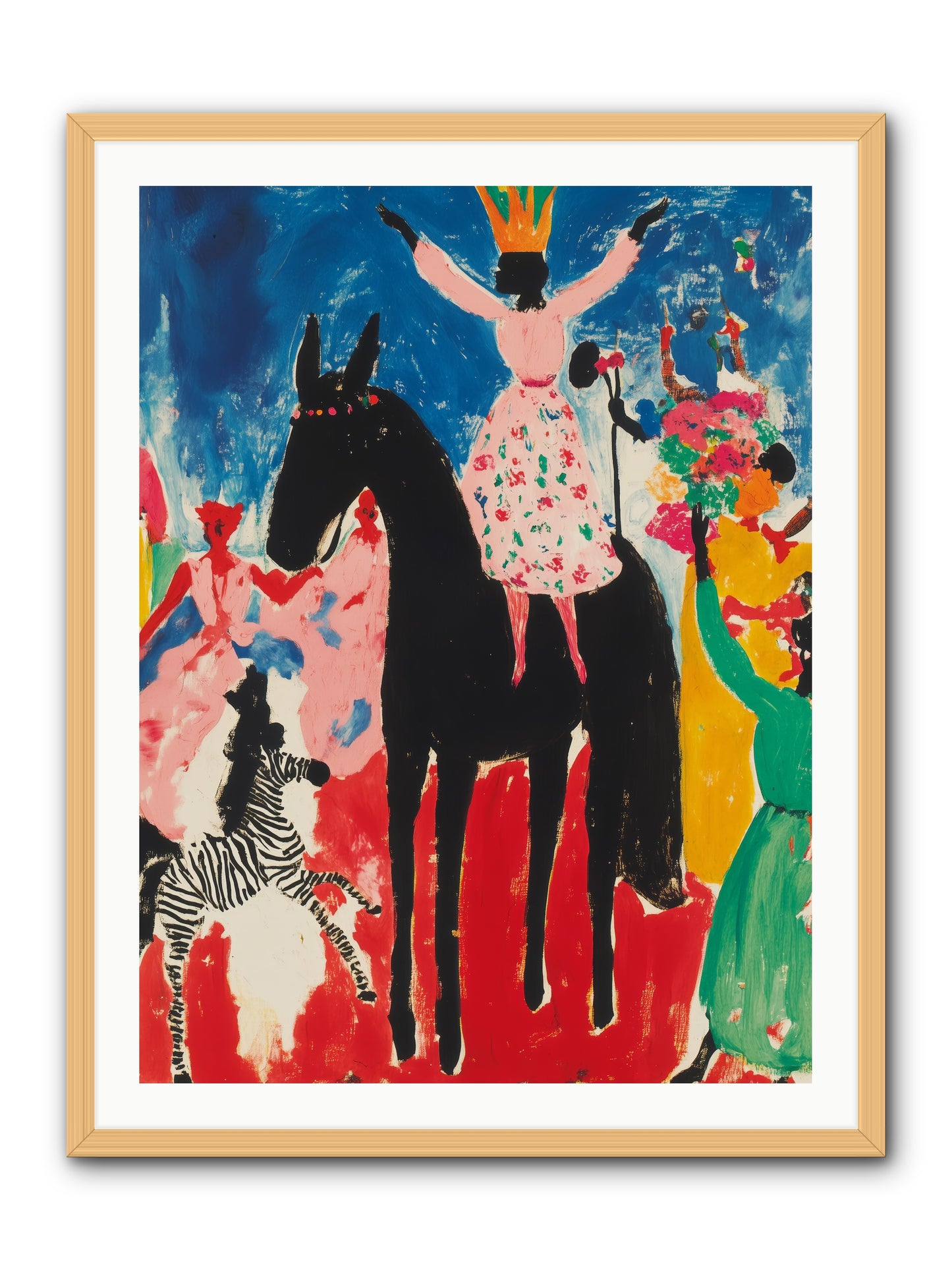 Her Majesty's Moon Parade -- Framed Print - Natural 30x40