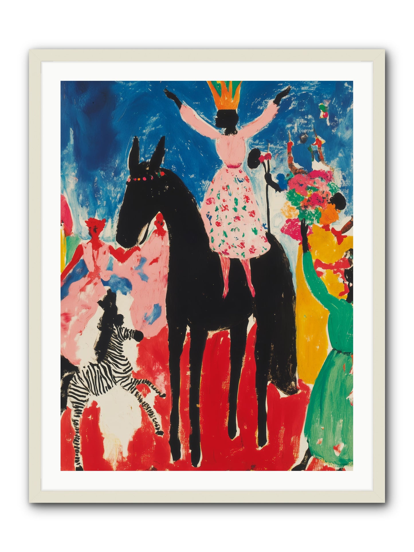 Her Majesty's Moon Parade -- Framed Print - White 30x40