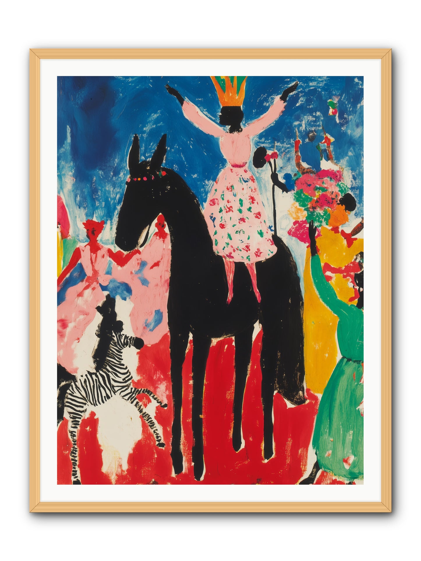 Her Majesty's Moon Parade -- Framed Print - Natural 36x48