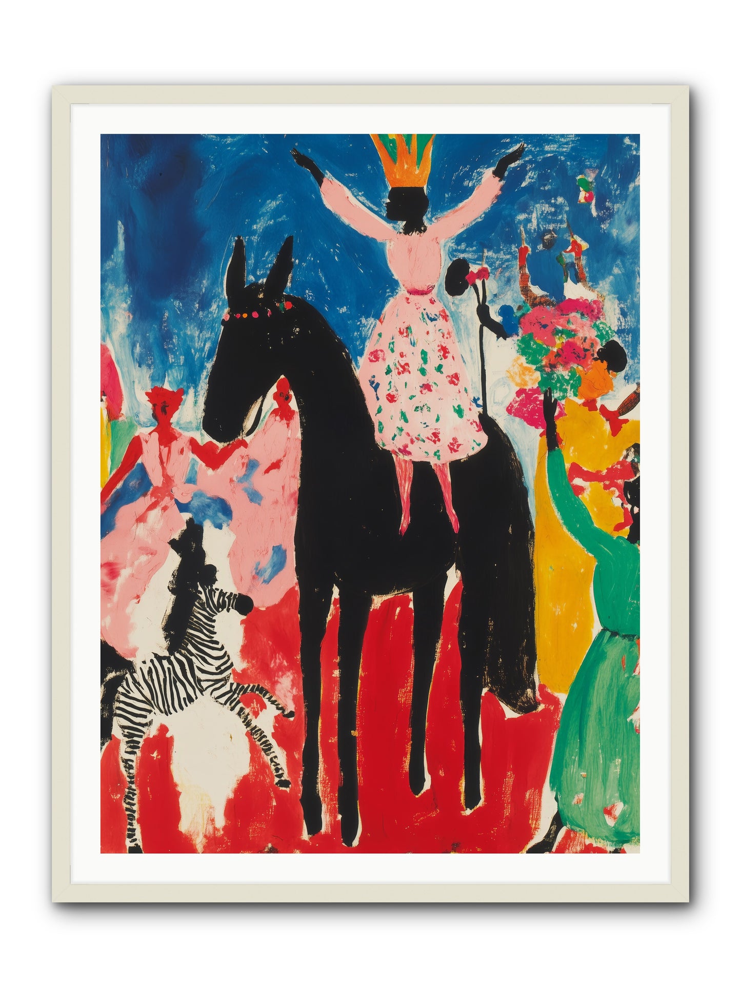 Her Majesty's Moon Parade -- Framed Print - White 36x48