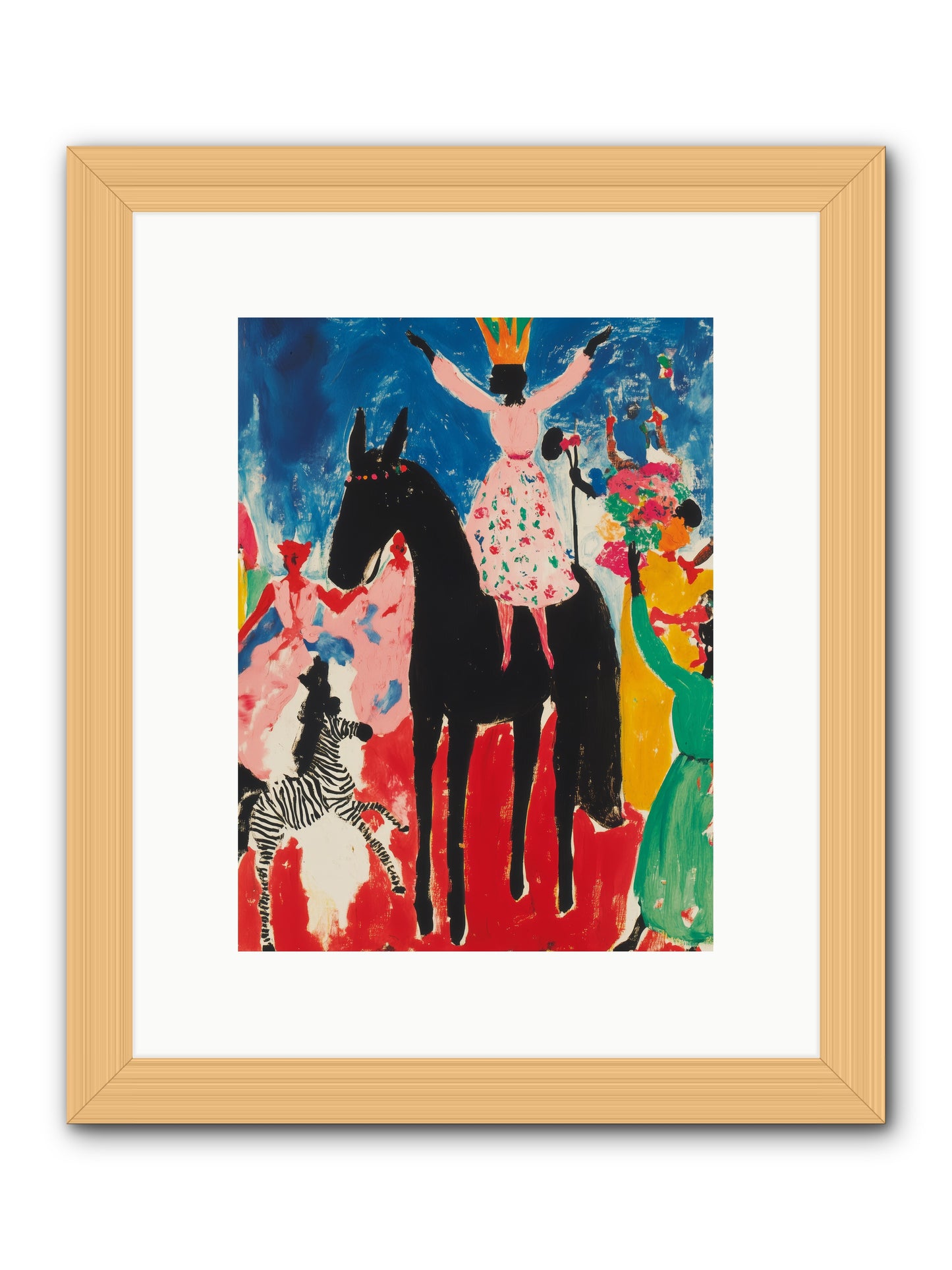 Her Majesty's Moon Parade -- Framed Print - Natural 9x12