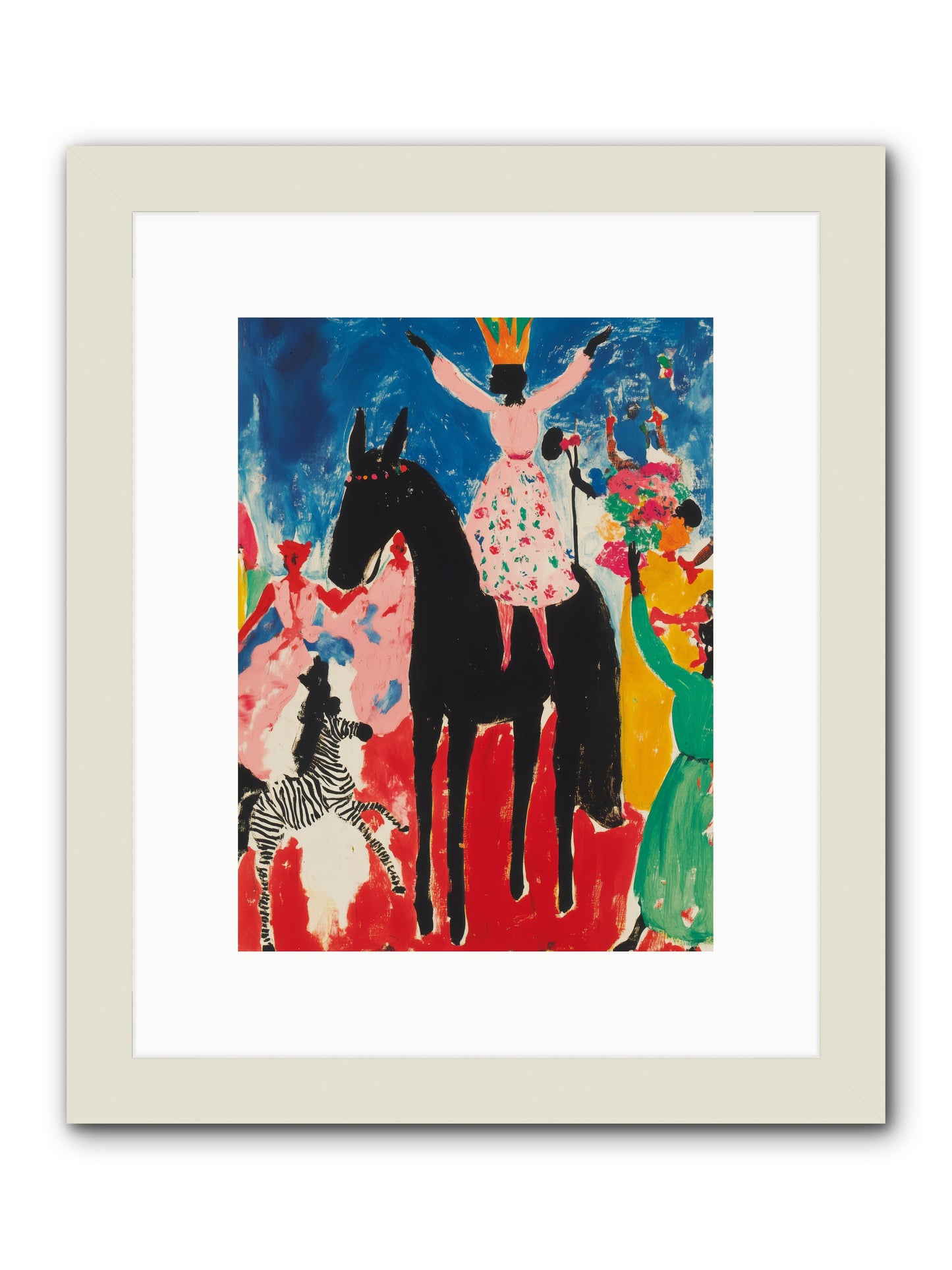 Her Majesty's Moon Parade -- Framed Print - White 9x12