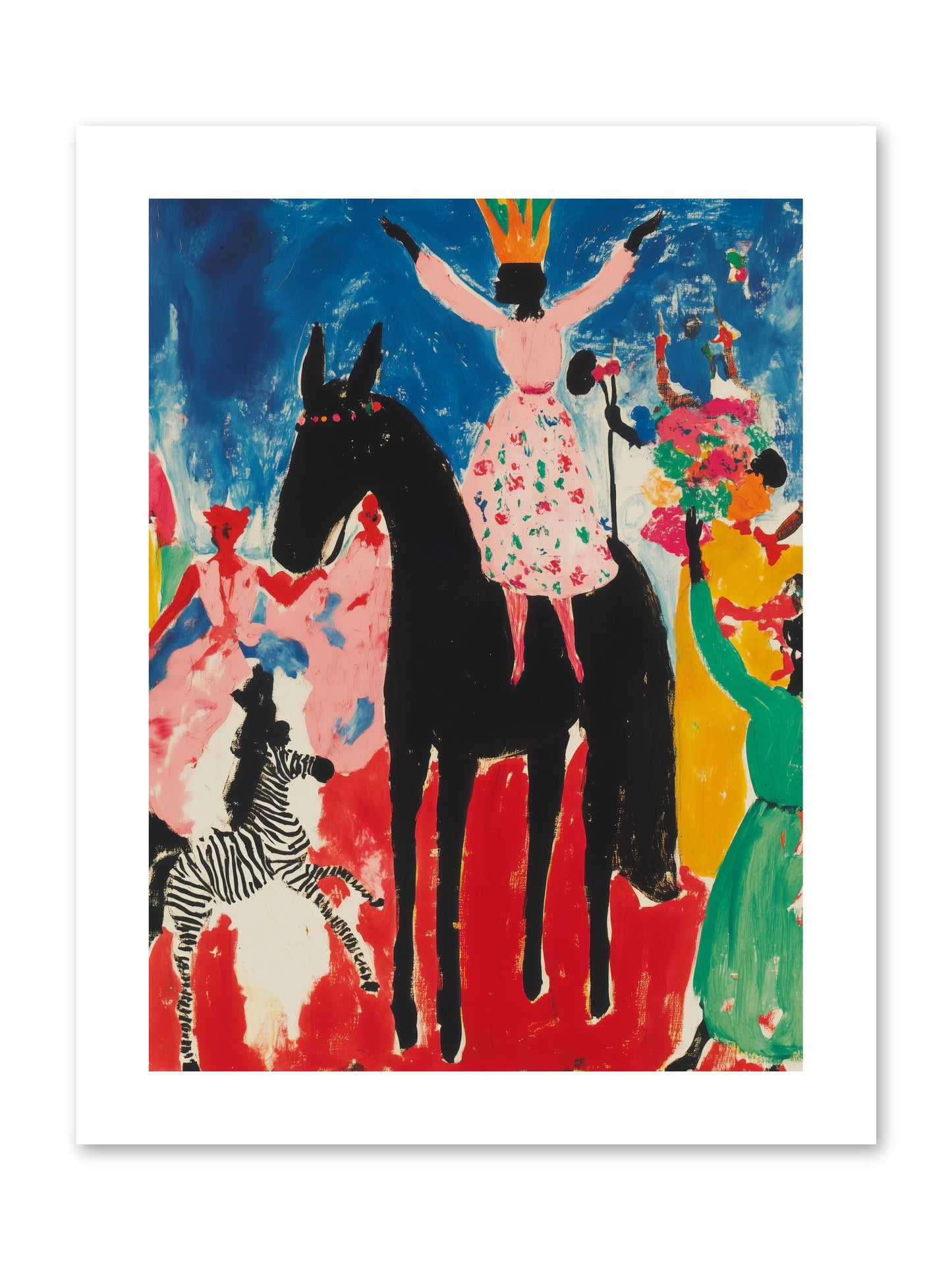 Her Majesty's Moon Parade -- Loose Canvas Print 9x12